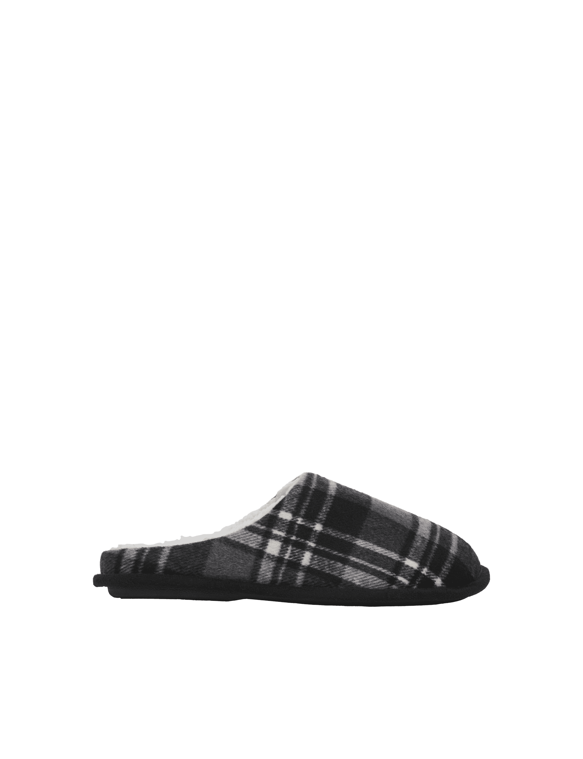 Jack & Jones Men's Checked Mule Slippers - 9 - Black Mix, Black Mix,Green Mix