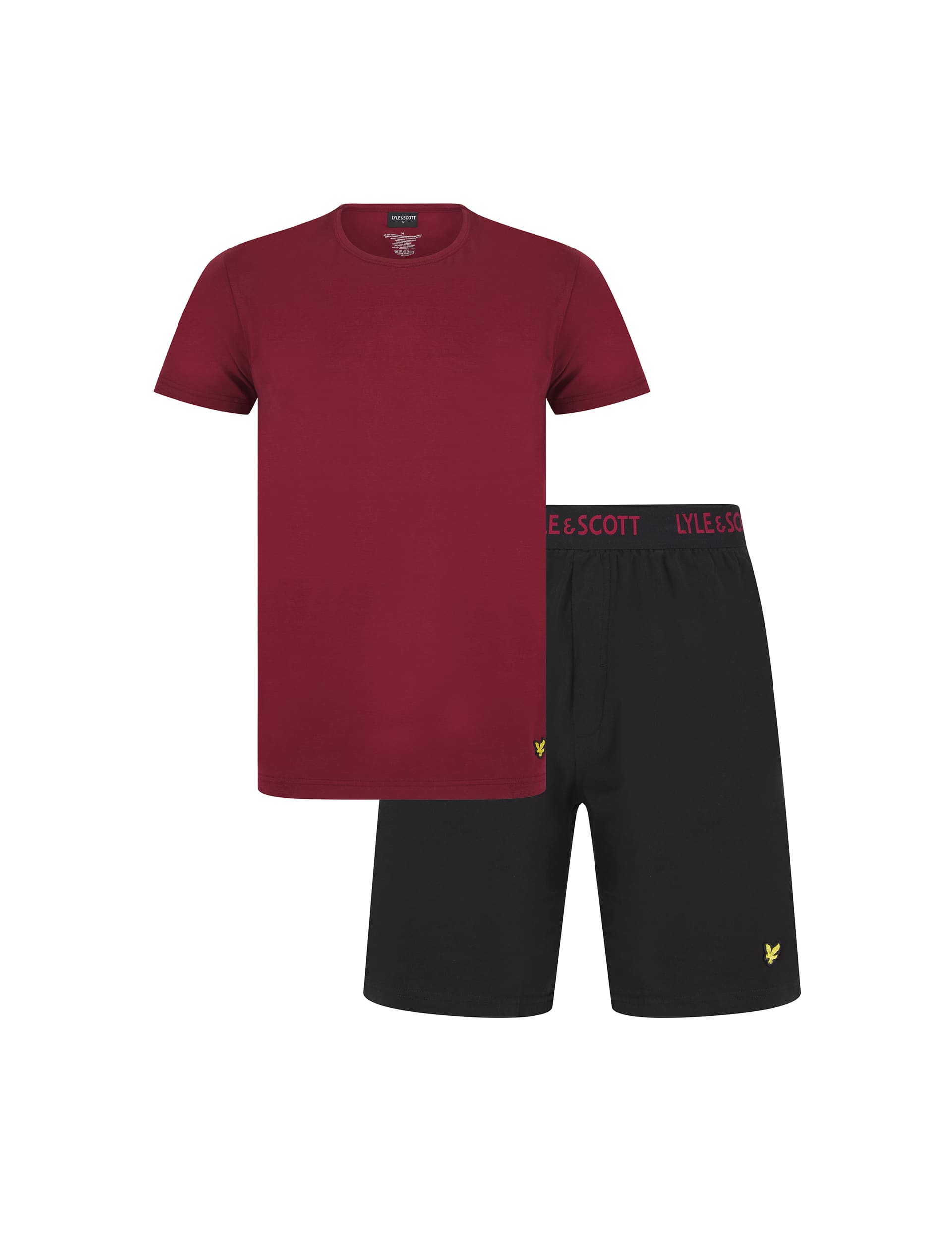 Lyle & Scott Men's Cotton Rich Lounge Set - Burgundy, Black,Multi,White Mix,Navy Mix,Grey Mix,Green 