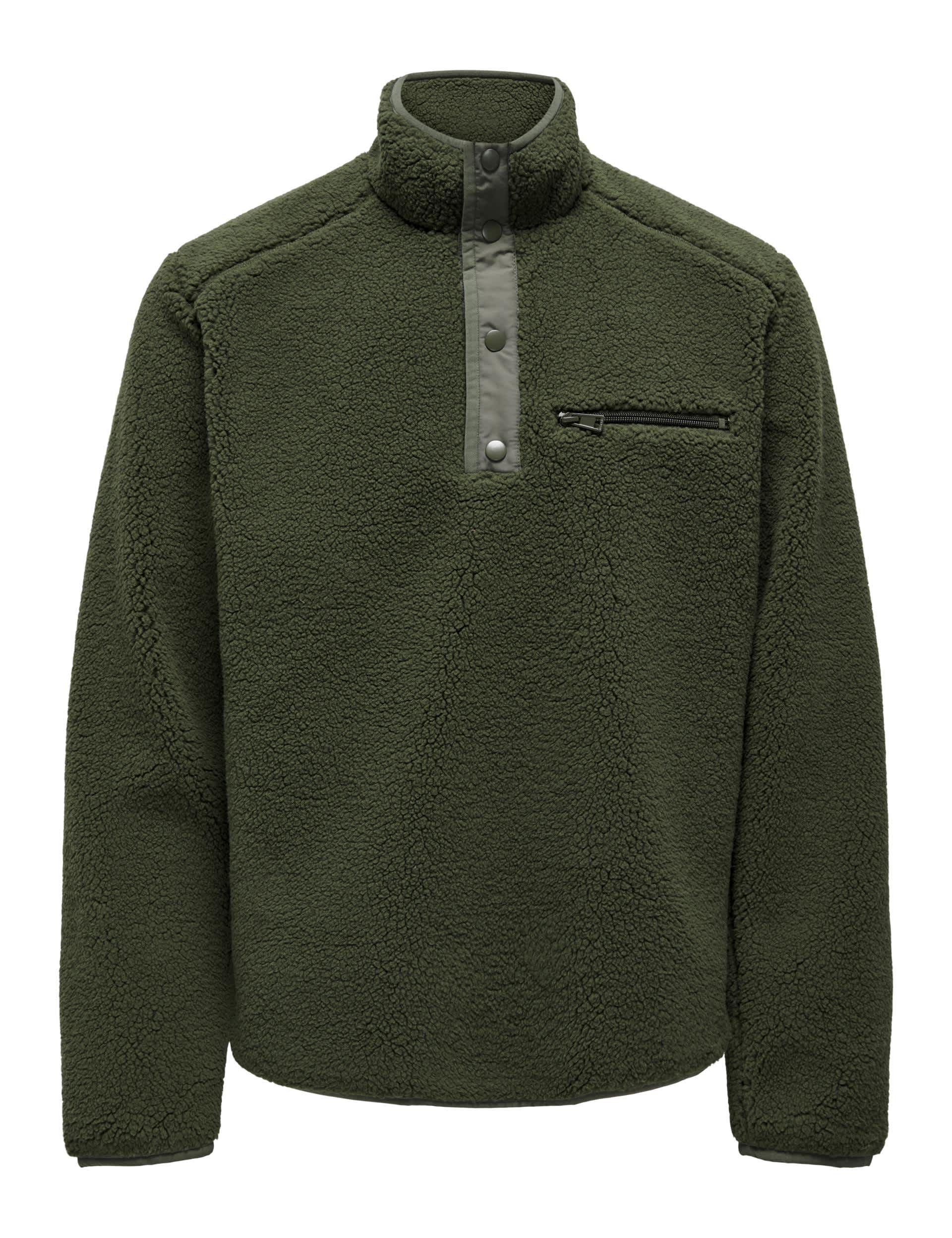 Only & Sons Men's Fleece Funnel Neck Jacket