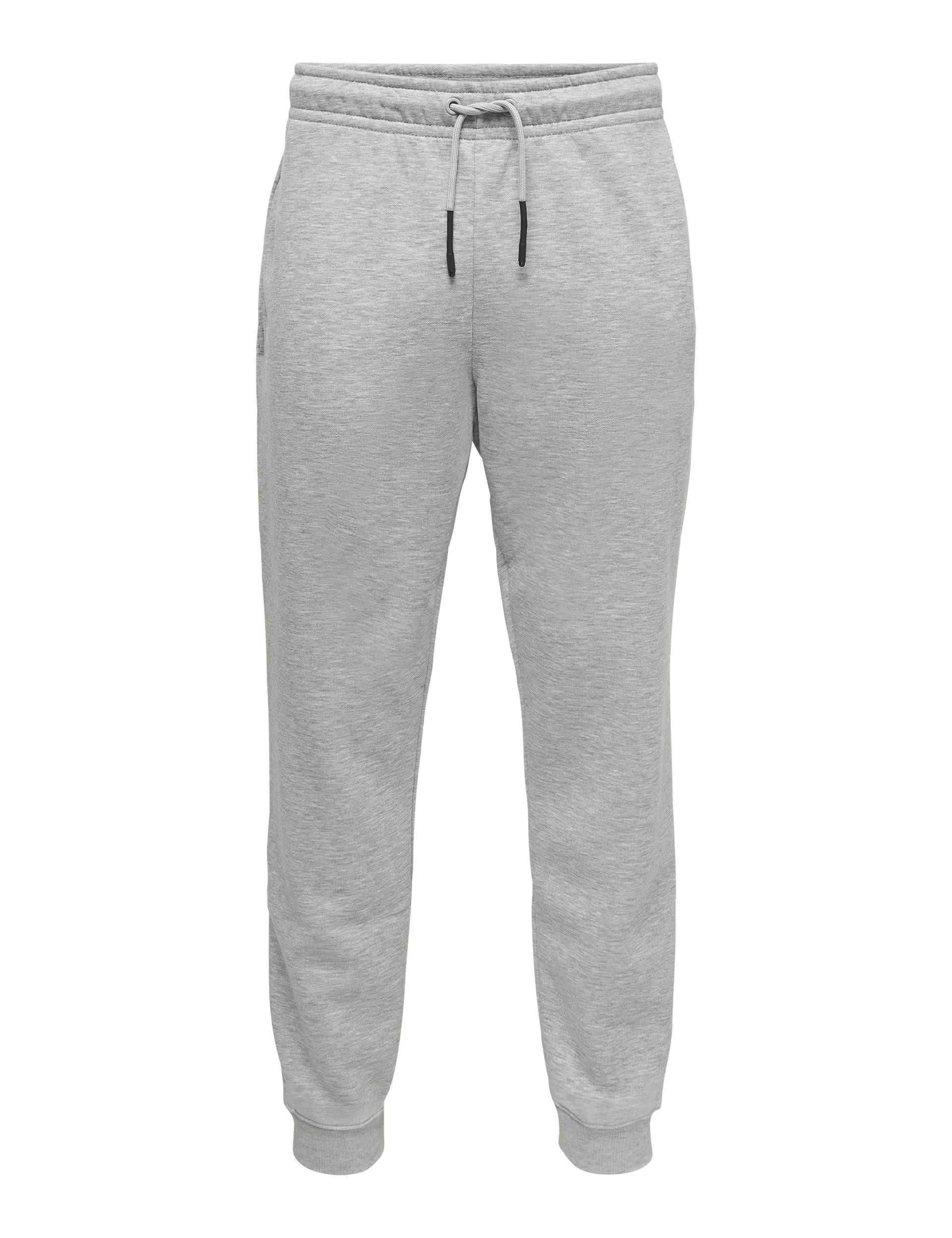 Only & Sons Men's Regular Fit Elasticated Waist Cuffed Joggers - XXL - Light Grey, Black,Light Grey