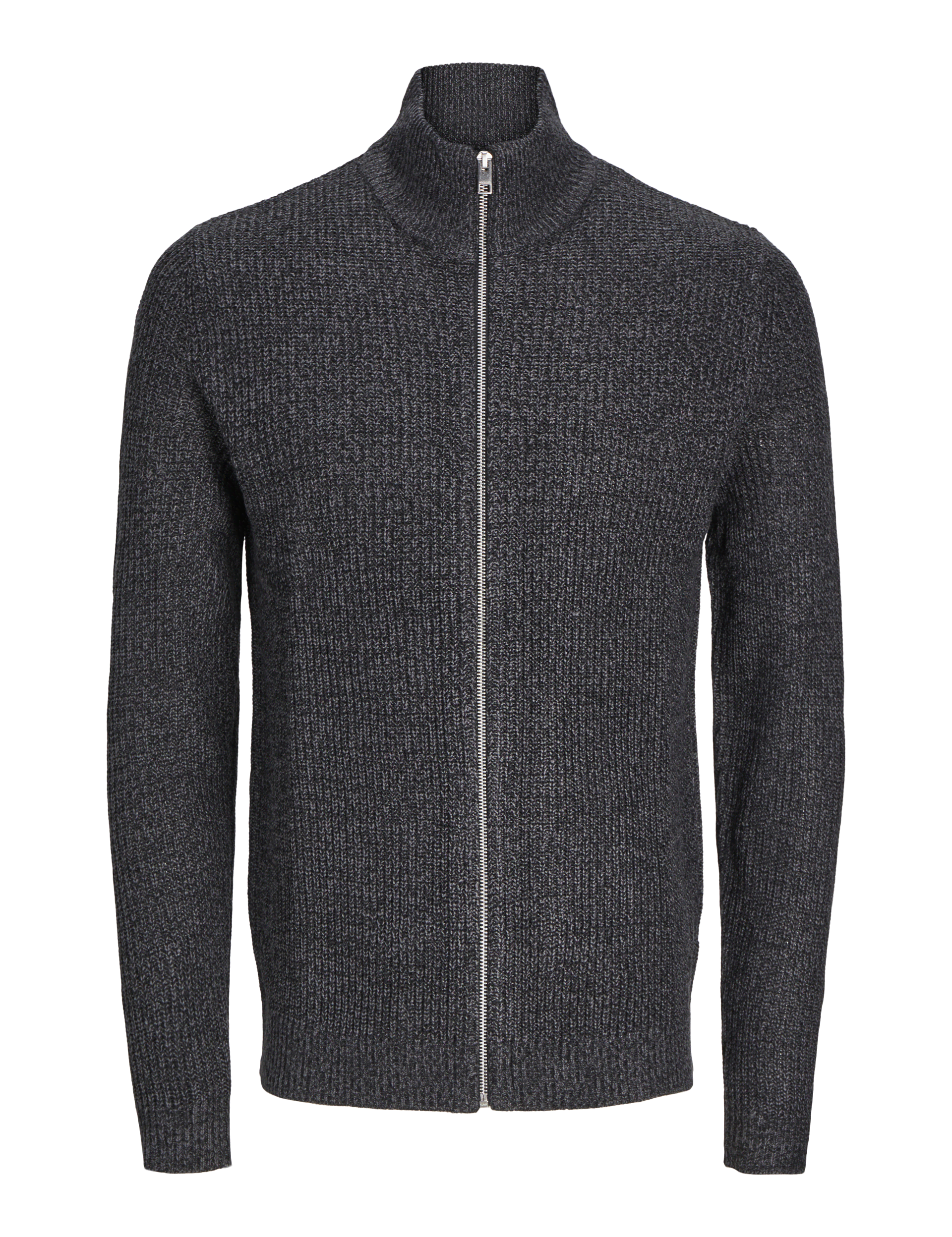 Jack & Jones Men's JACK & JONES High Neck Cardigan - Black Mix, Black Mix