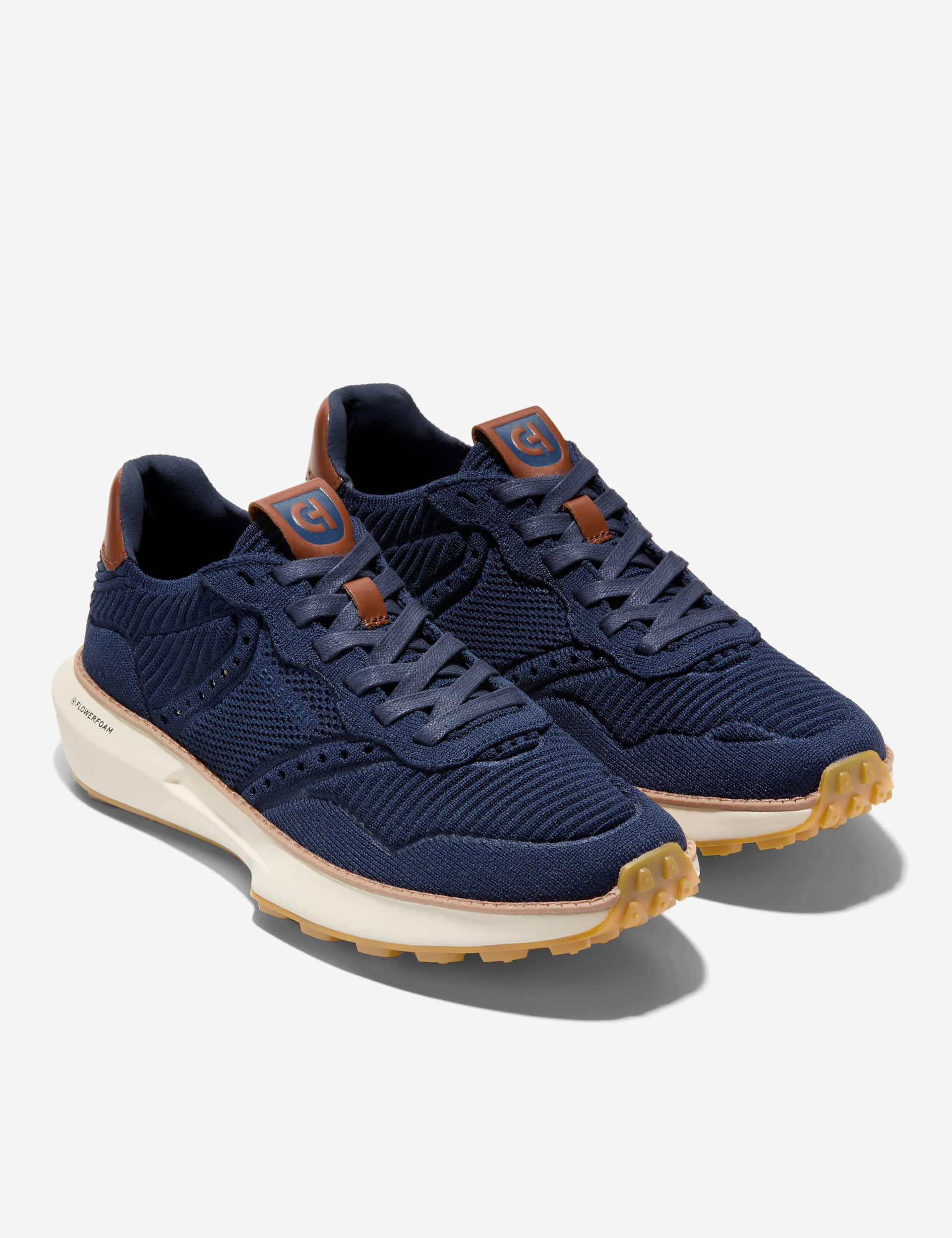 Cole Haan Men's Grandpro Ashland Stitchlite Lace Up Trainers - 9 - Navy, Navy