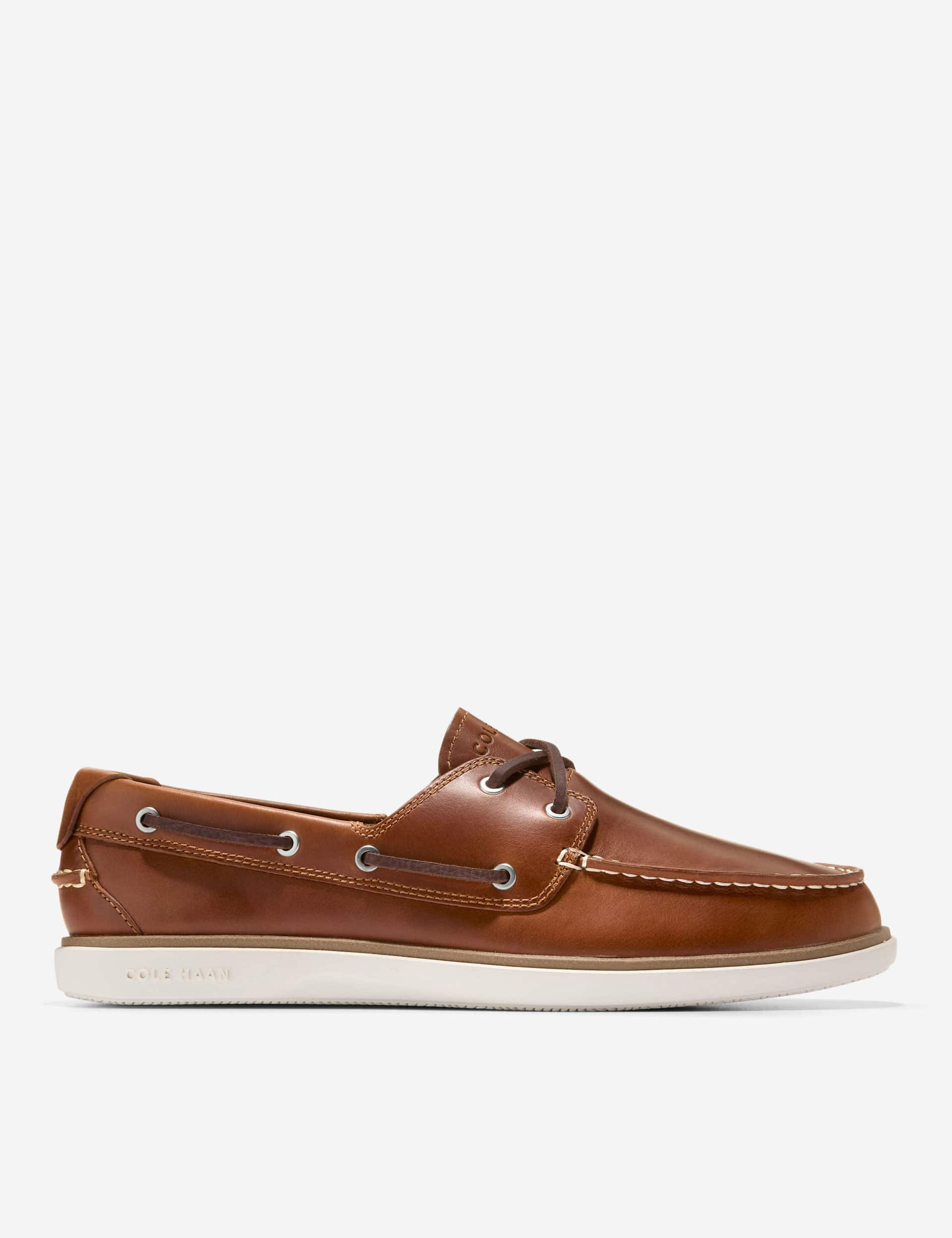 Cole Haan Men's Leather Slip-On Grandpro Windward Boat Shoe - 9 - Dark Brown, Dark Brown