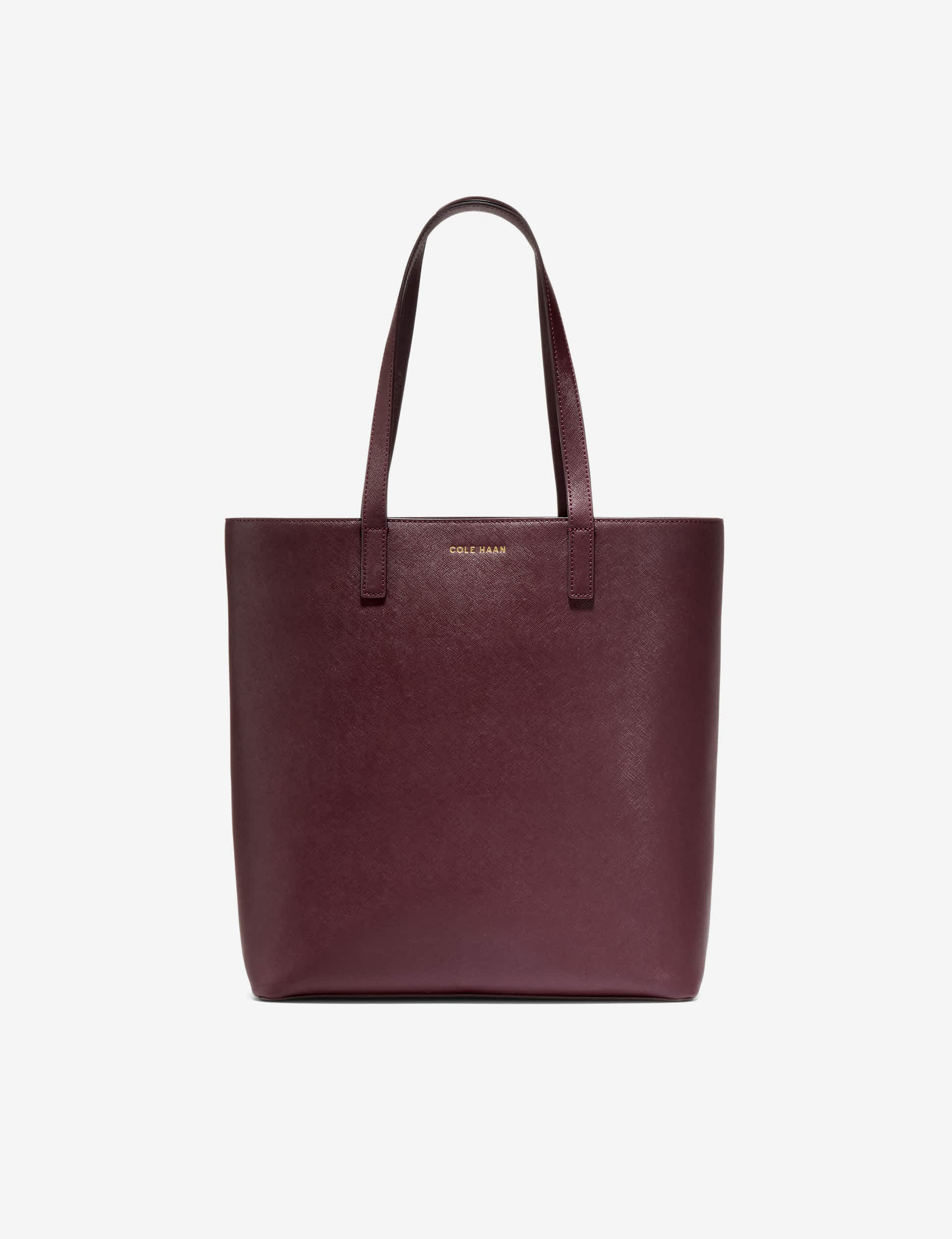 Cole Haan Women's Go Anywhere Leather Tote Bag - Burgundy, Burgundy