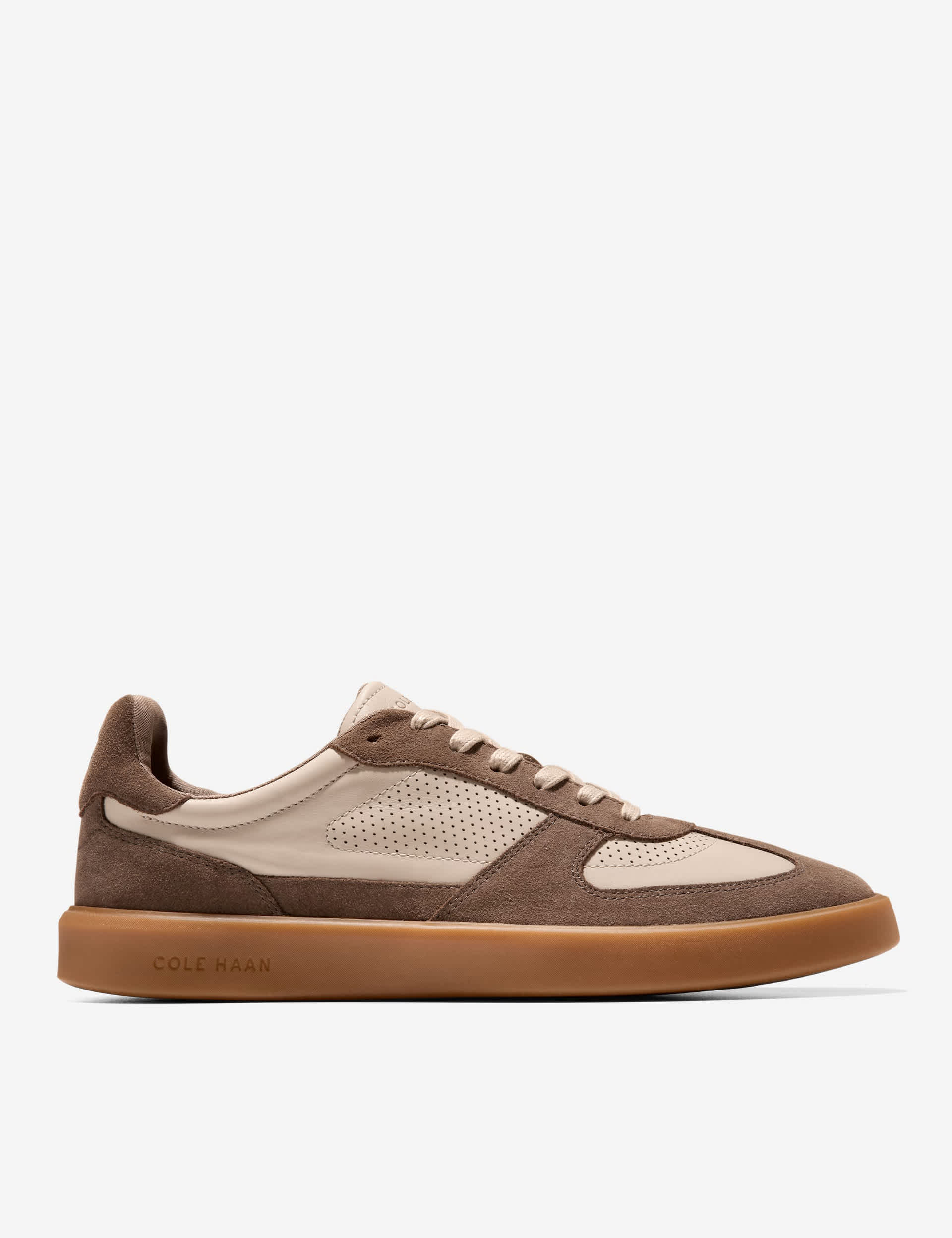 Cole Haan Men's Leather Lace Up Trainers - 9 - Brown Mix, Brown Mix