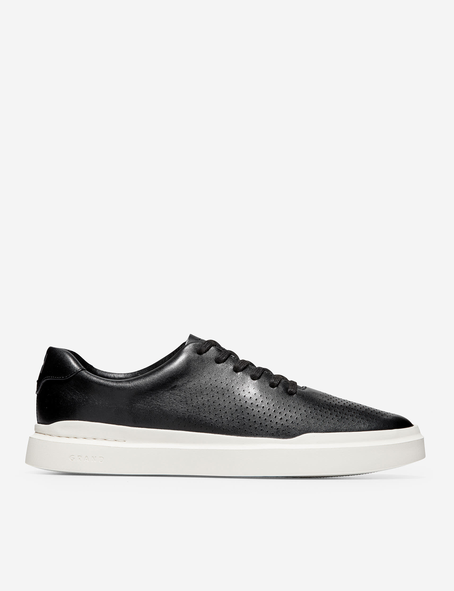 Cole Haan Men's Leather Lace Up Trainers - 9 - Black, Black