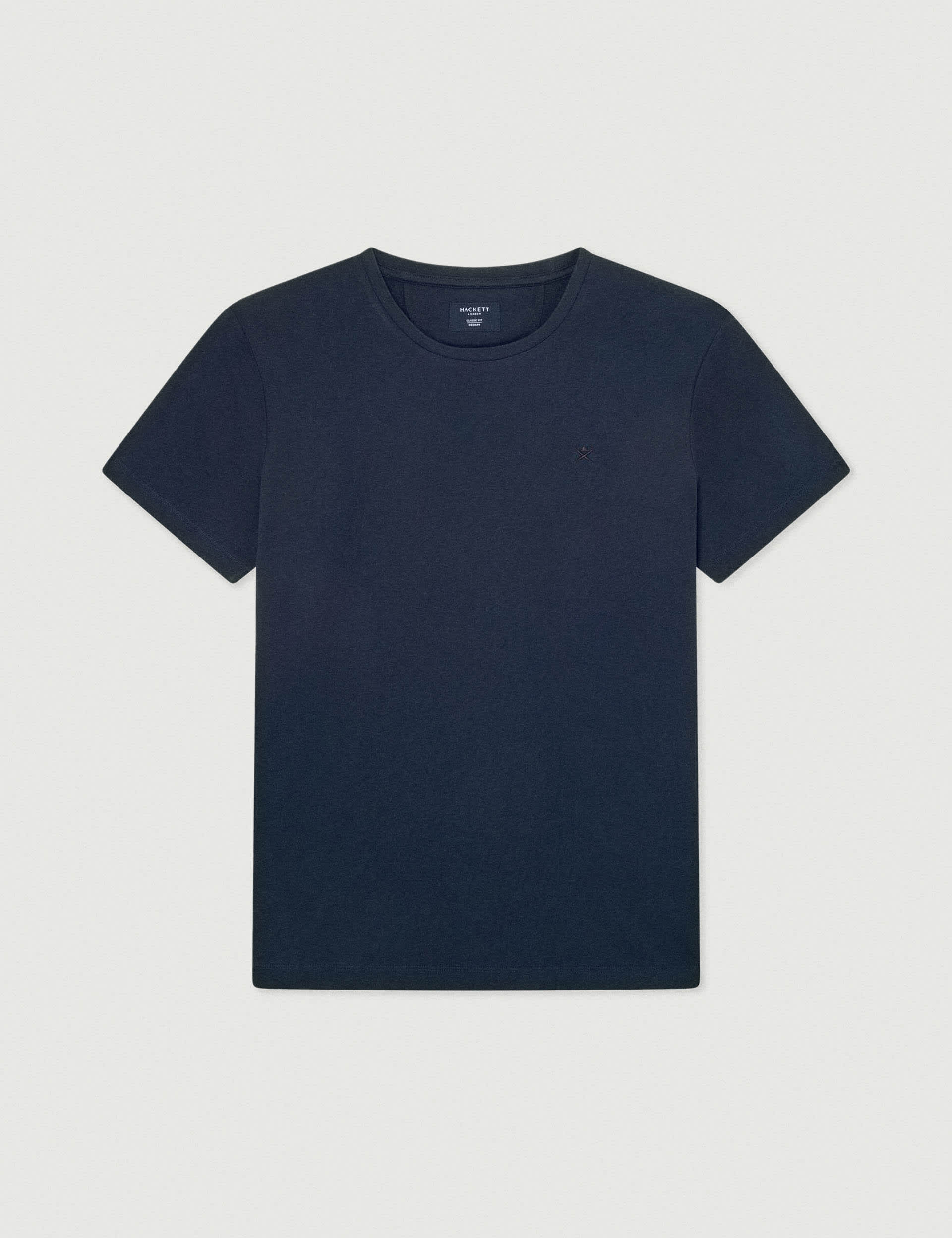 Hackett Men's Pure Cotton Crew Neck T-Shirt - L - Navy, Navy,White