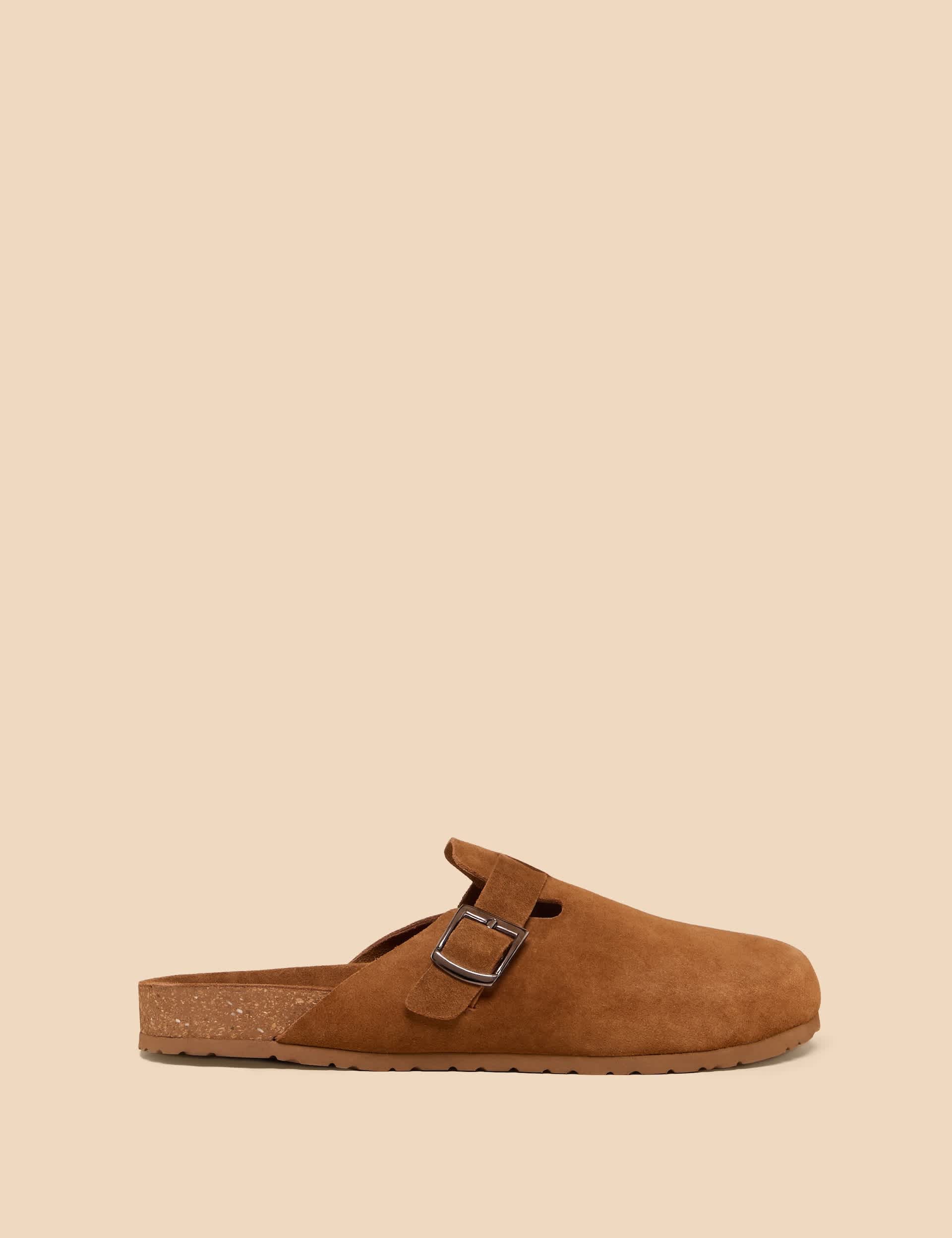 White Stuff Men's Suede Slip-On Shoes - 9 - Tan, Tan