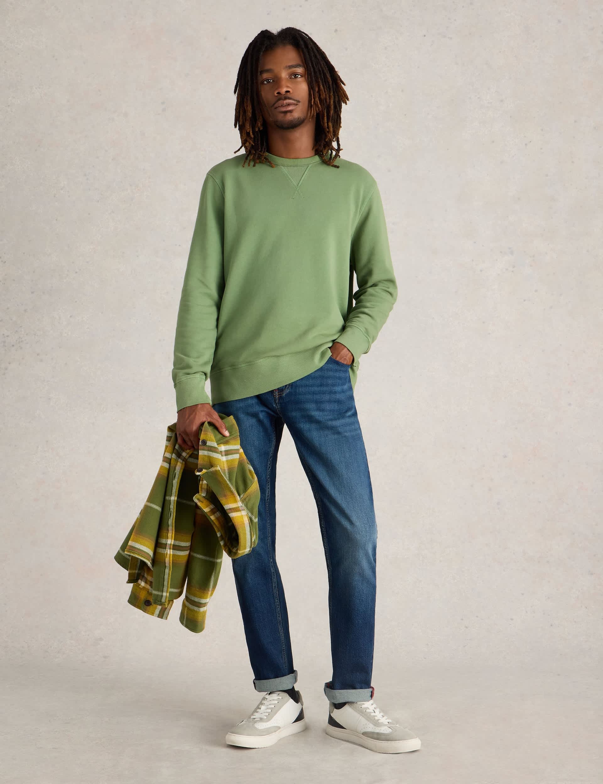 White Stuff Men's Pure Cotton Long Sleeve Sweatshirt