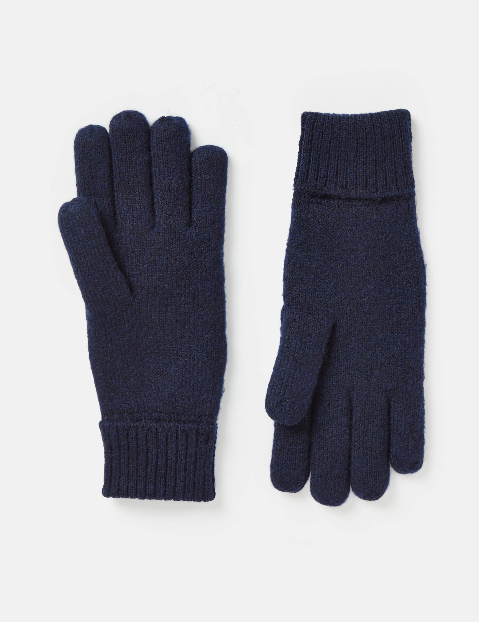 Joules Men's Knitted Gloves - S-M - Grey, Grey