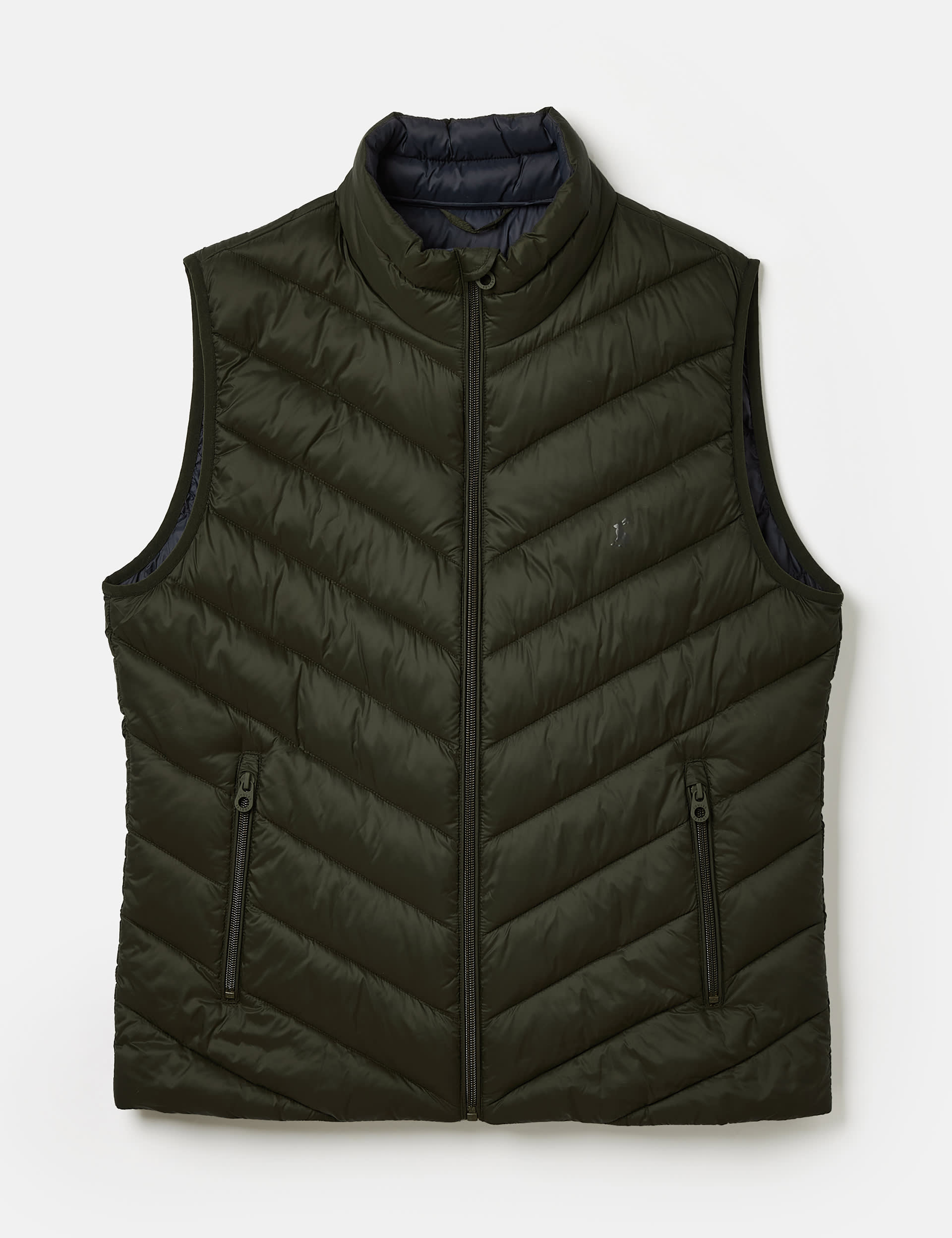 Joules Men's Padded High Neck Gilet - XXL - Green, Navy,Black,Green