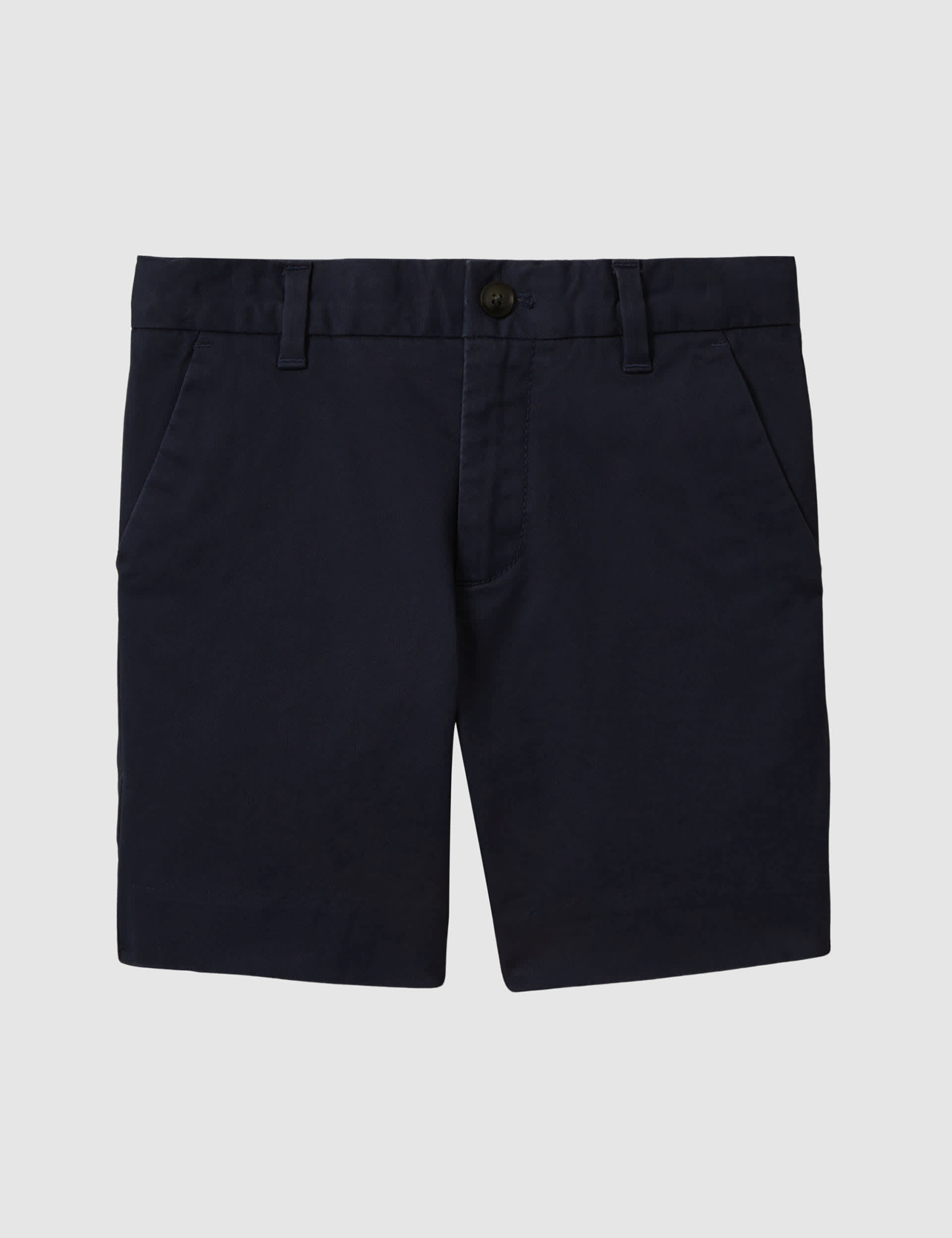 Reiss Boys Cotton Rich Chino Shorts (3-14 Yrs) - 7-8 Y - Dark Blue, Dark Blue