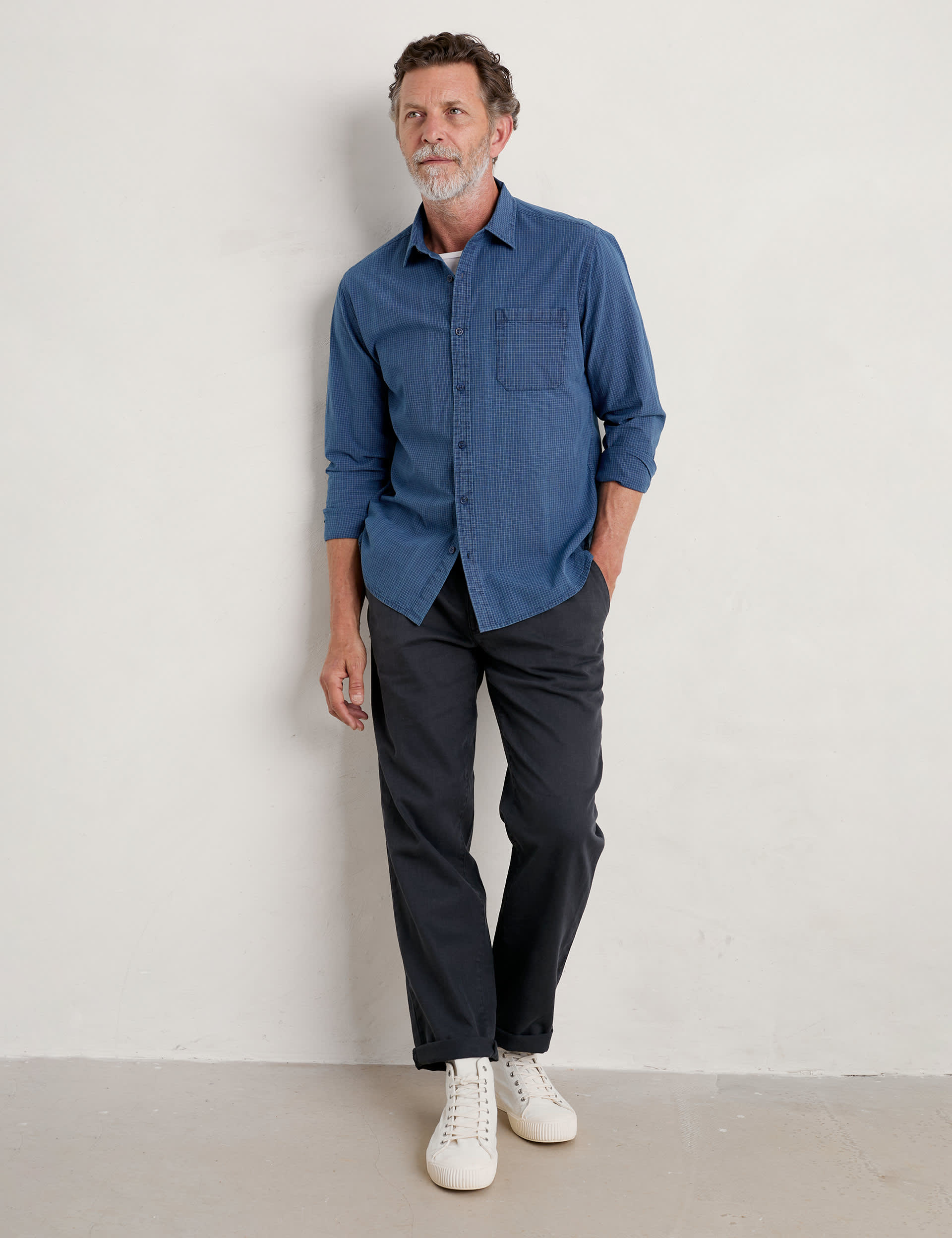 Seasalt Cornwall Men's Regular Fit Linen Rich Cargo Trousers
