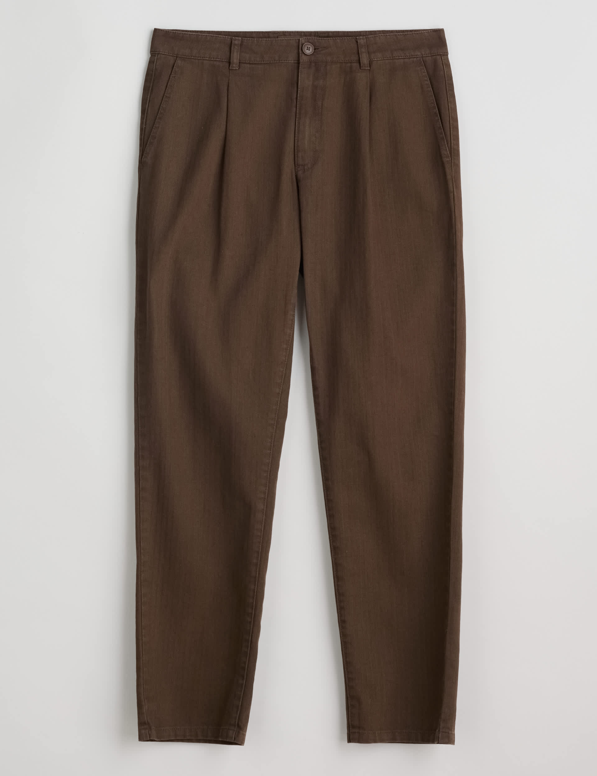 Seasalt Cornwall Men's Regular Fit Linen Rich Cargo Trousers - 34 - Dark Brown, Dark Brown