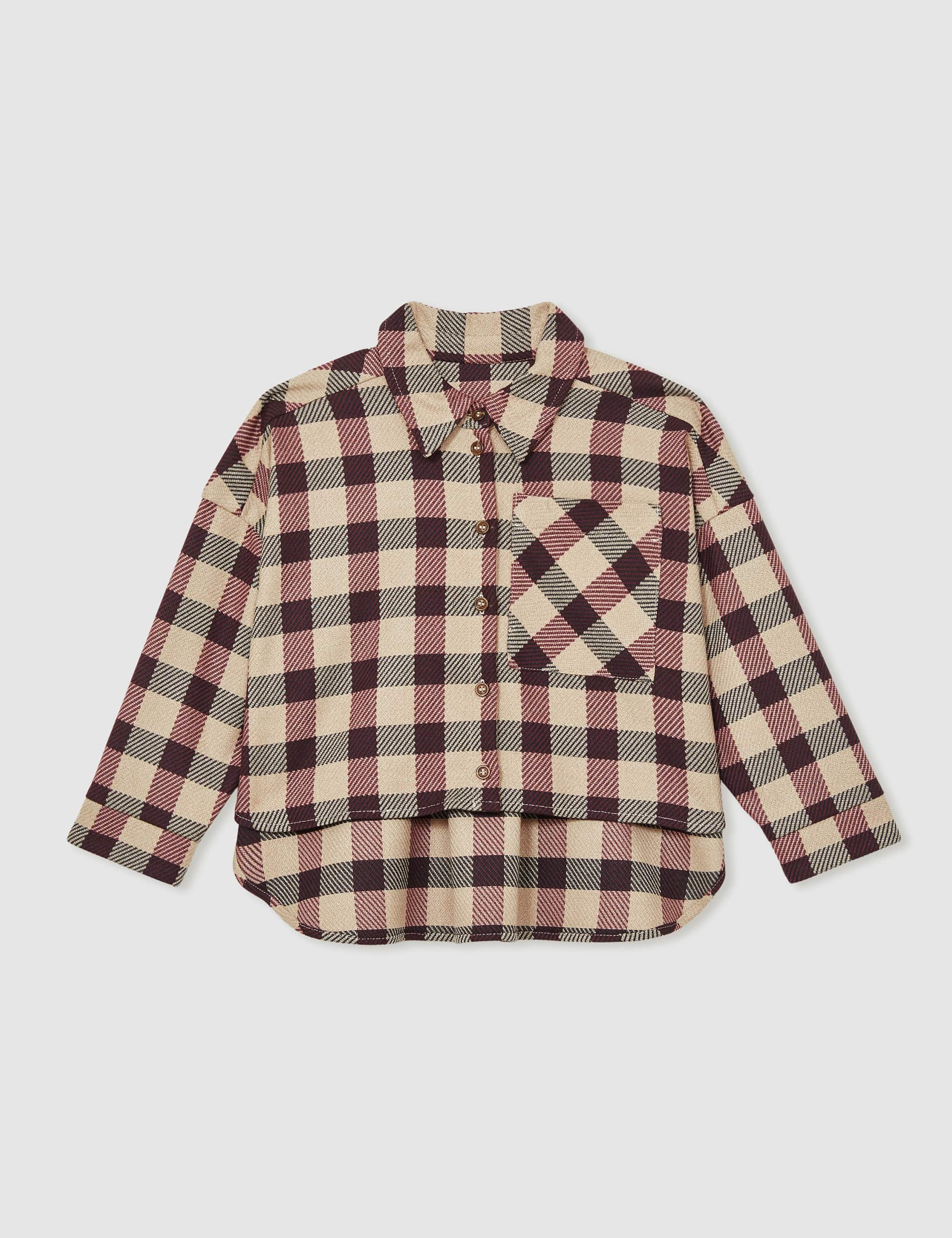 Reiss Girls Checked Shirt (4-14 Yrs) - 9-10Y - Red, Red