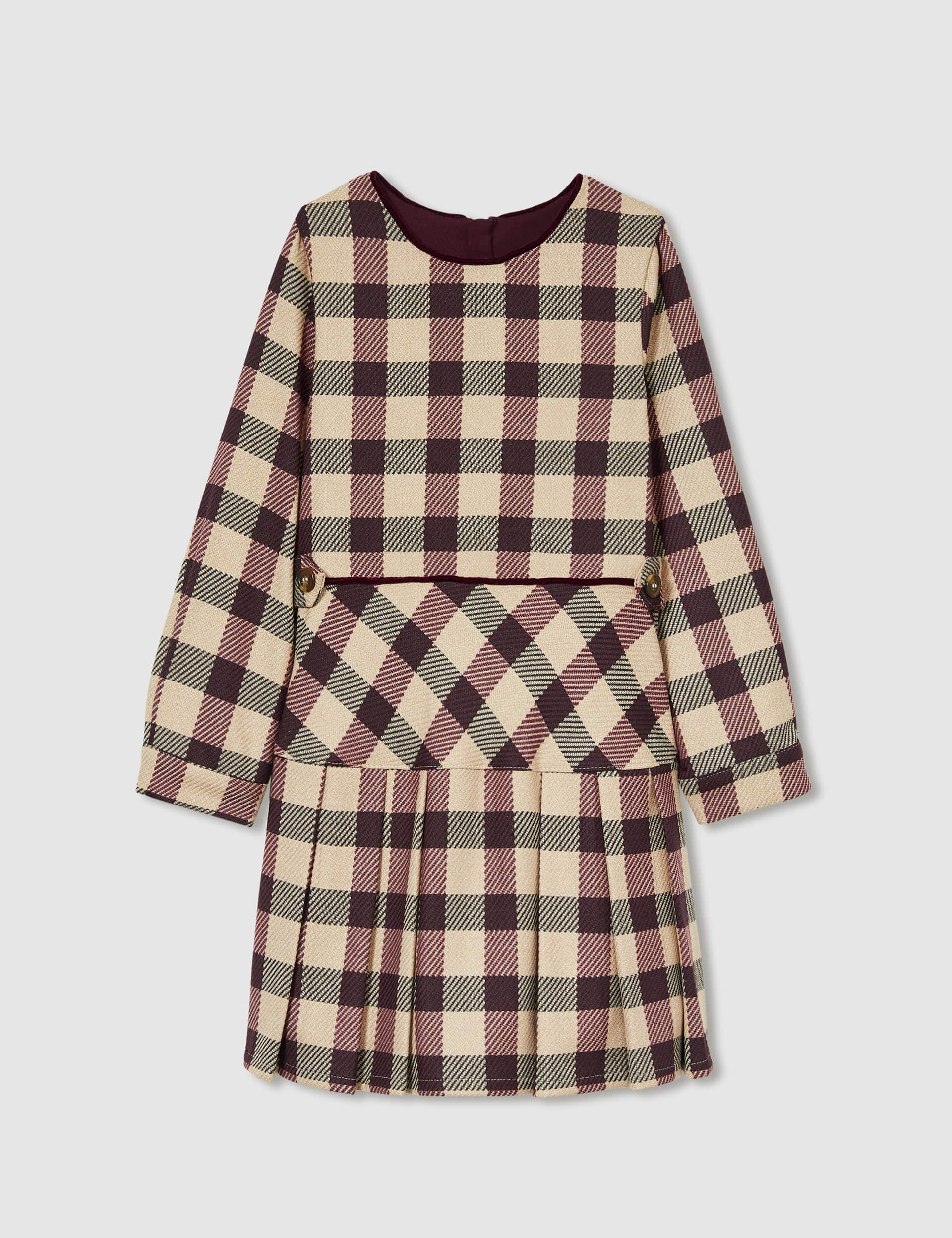 Reiss Girls Checked Dress (4-14 Yrs) - 9-10Y - Red, Red