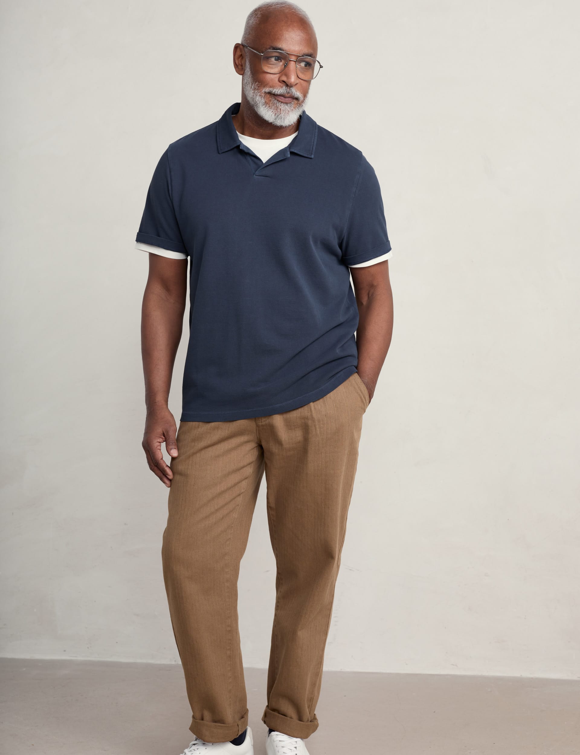 Seasalt Cornwall Men's Organic Cotton Pique Polo Shirt