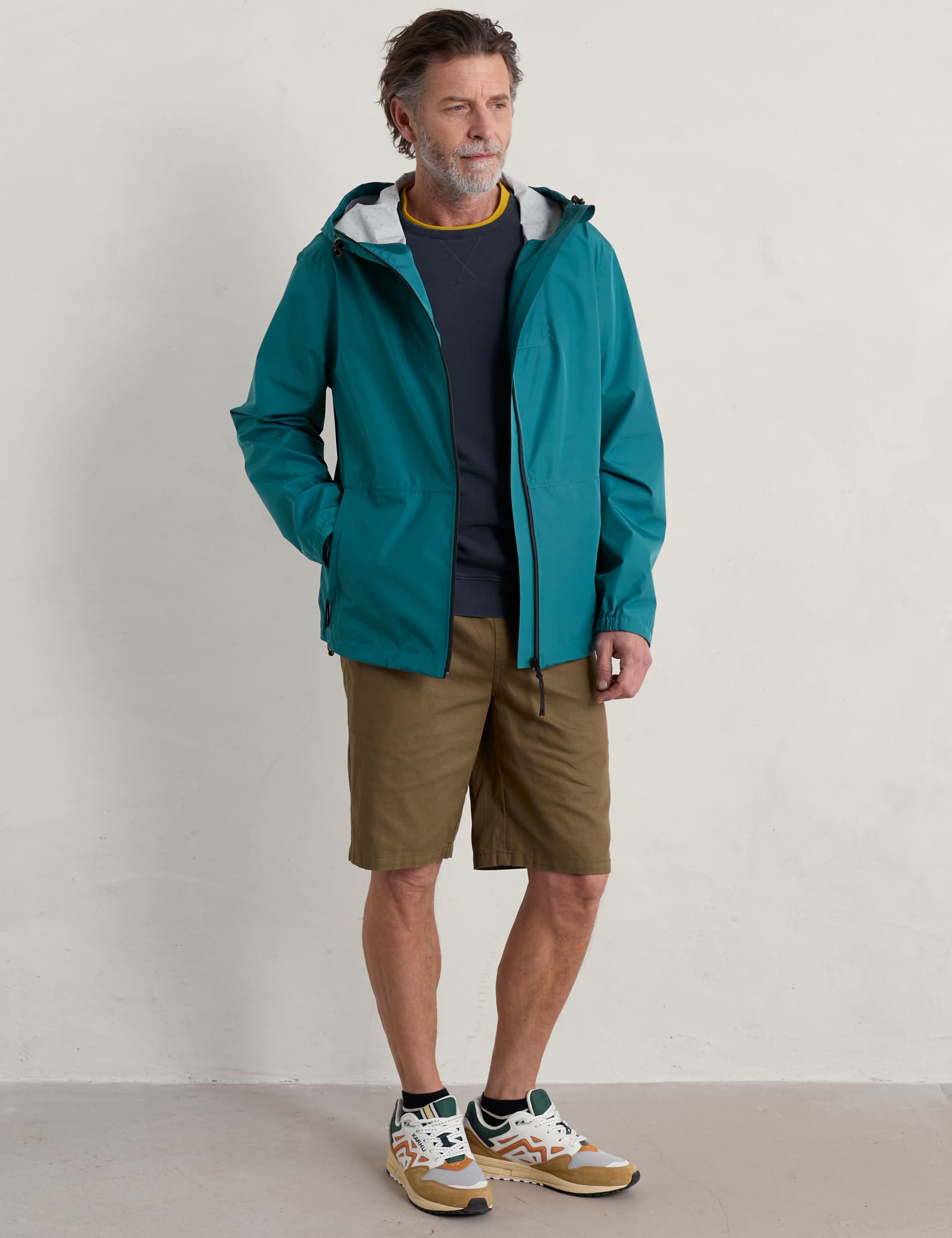 Seasalt Cornwall Men's Waterproof Mac - LREG - Teal, Teal