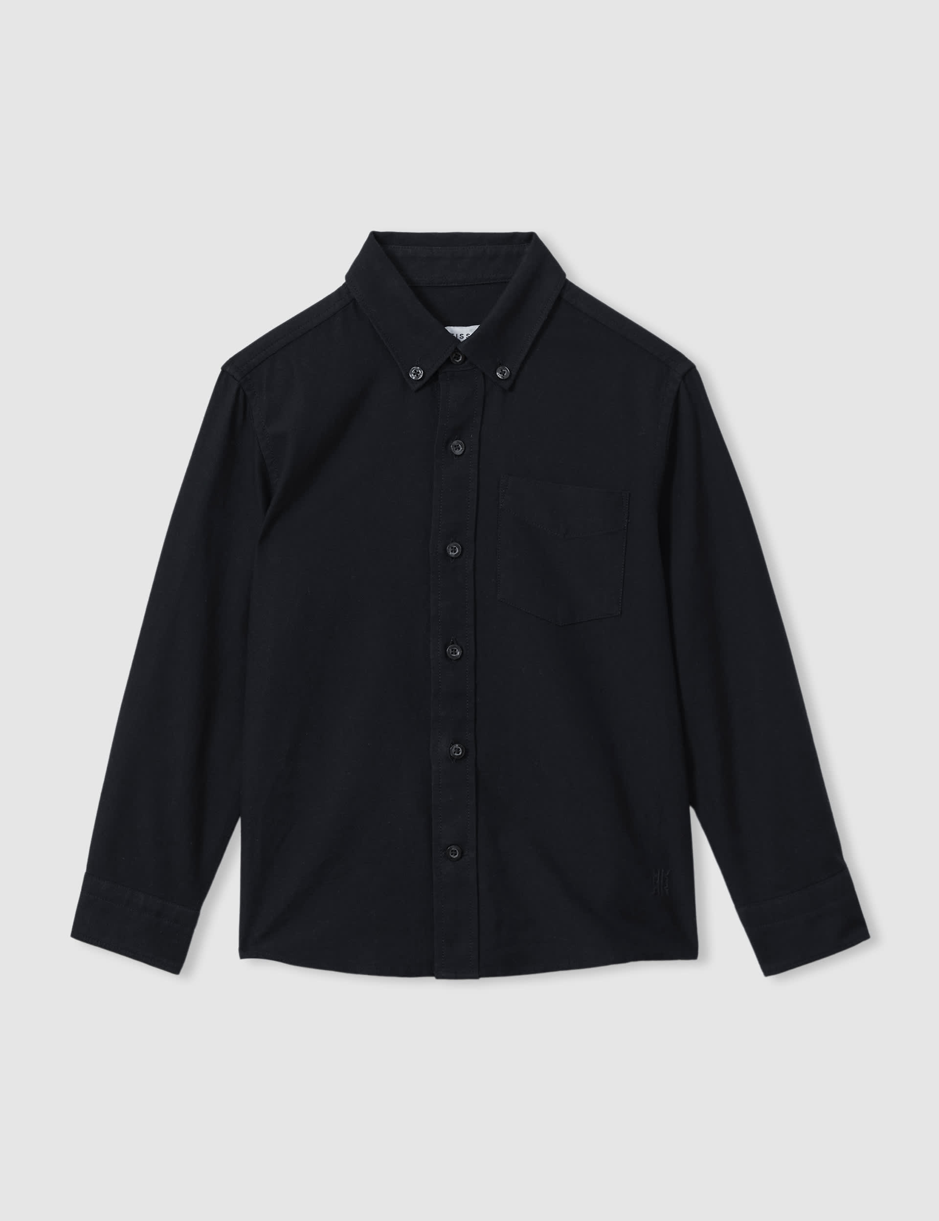 Reiss Boys Pure Cotton Shirt (3-14 Yrs) - 9-10Y - Dark Blue, Blue,White,Dark Blue