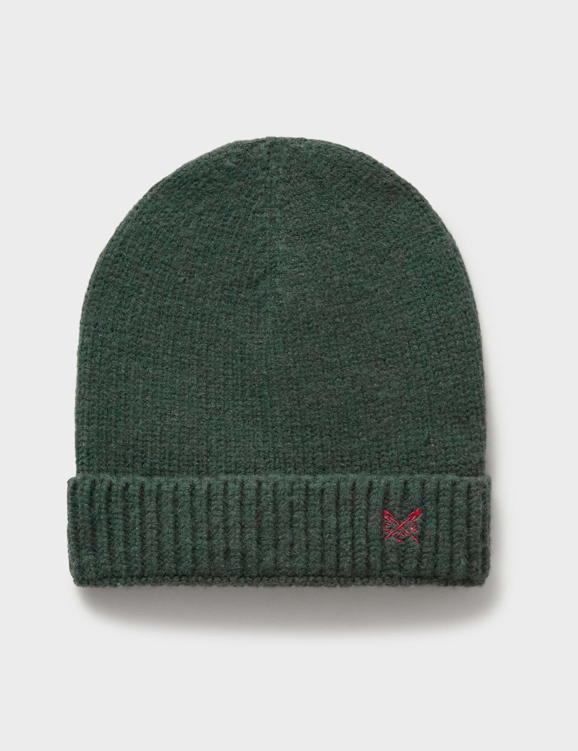 Crew Clothing Men's Ribbed Beanie Hat - one size - Dark Green, Dark Green