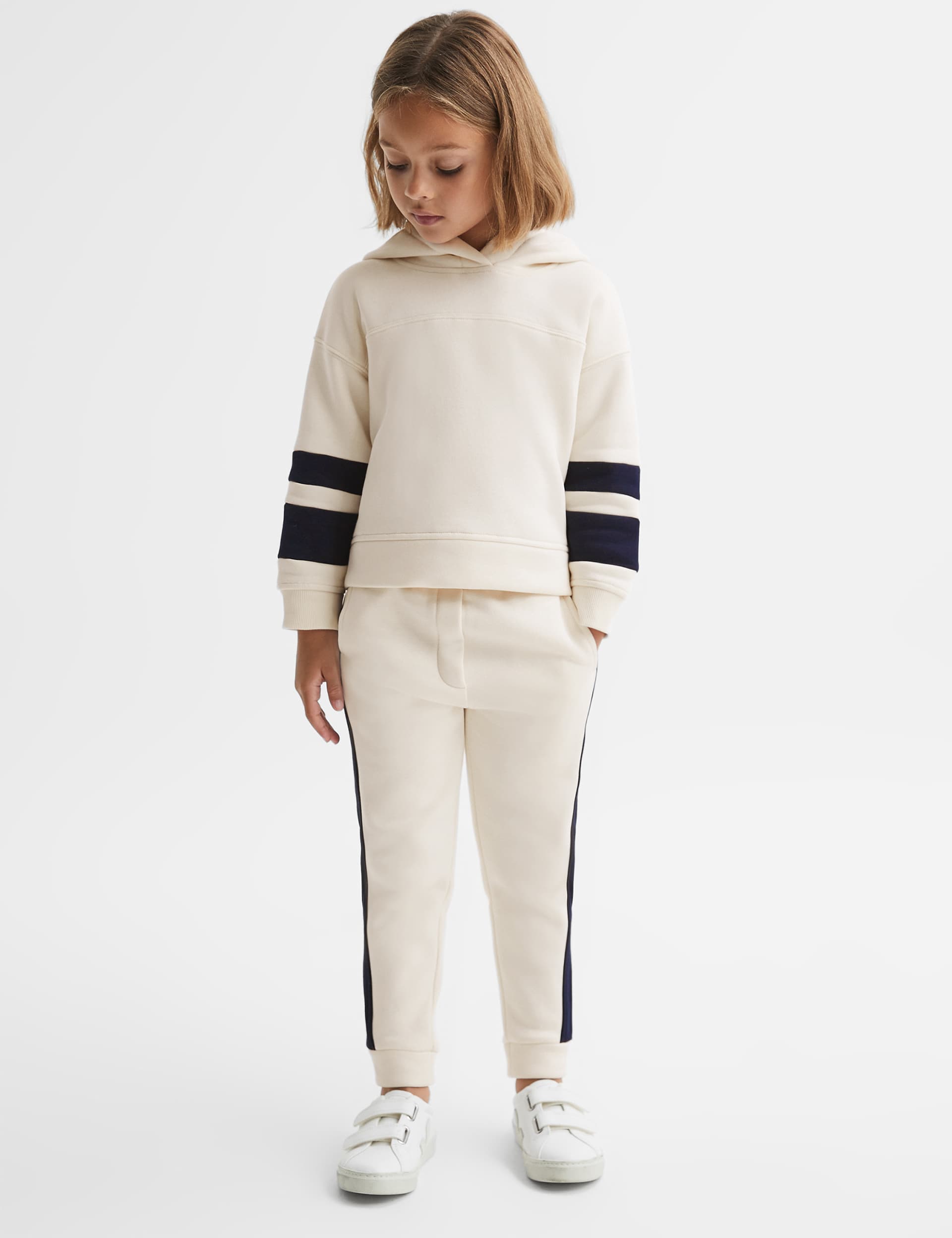 Reiss Girls Cotton Rich Top & Bottom Outfit (4-14 Yrs) - 10-11 - Cream, Cream