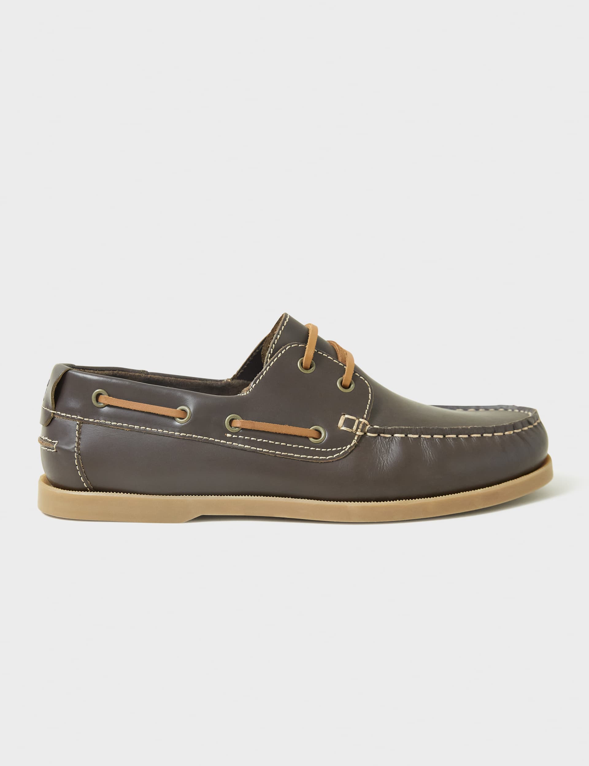 Crew Clothing Men's Leather Boat Shoes - 11.5 - Brown, Brown