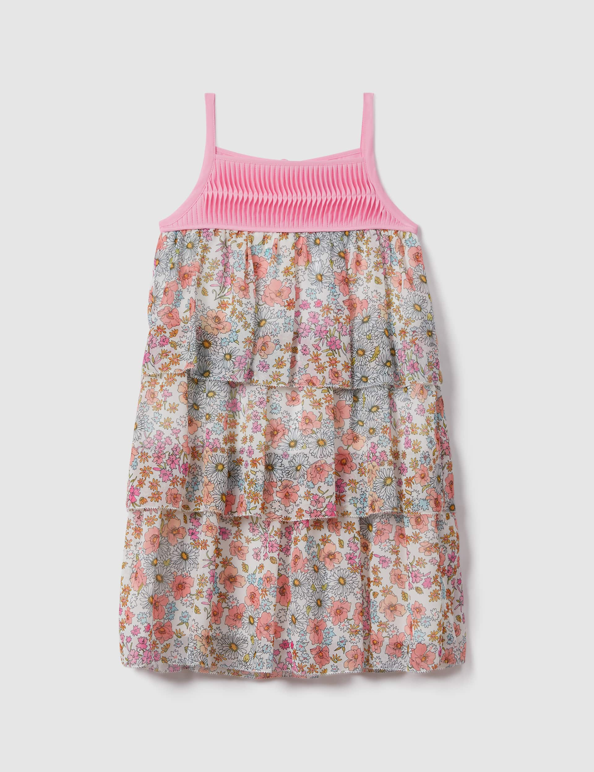 Reiss Girls Floral Dress (4-14 Yrs) - 8-9 Y - Pink Mix, Pink Mix