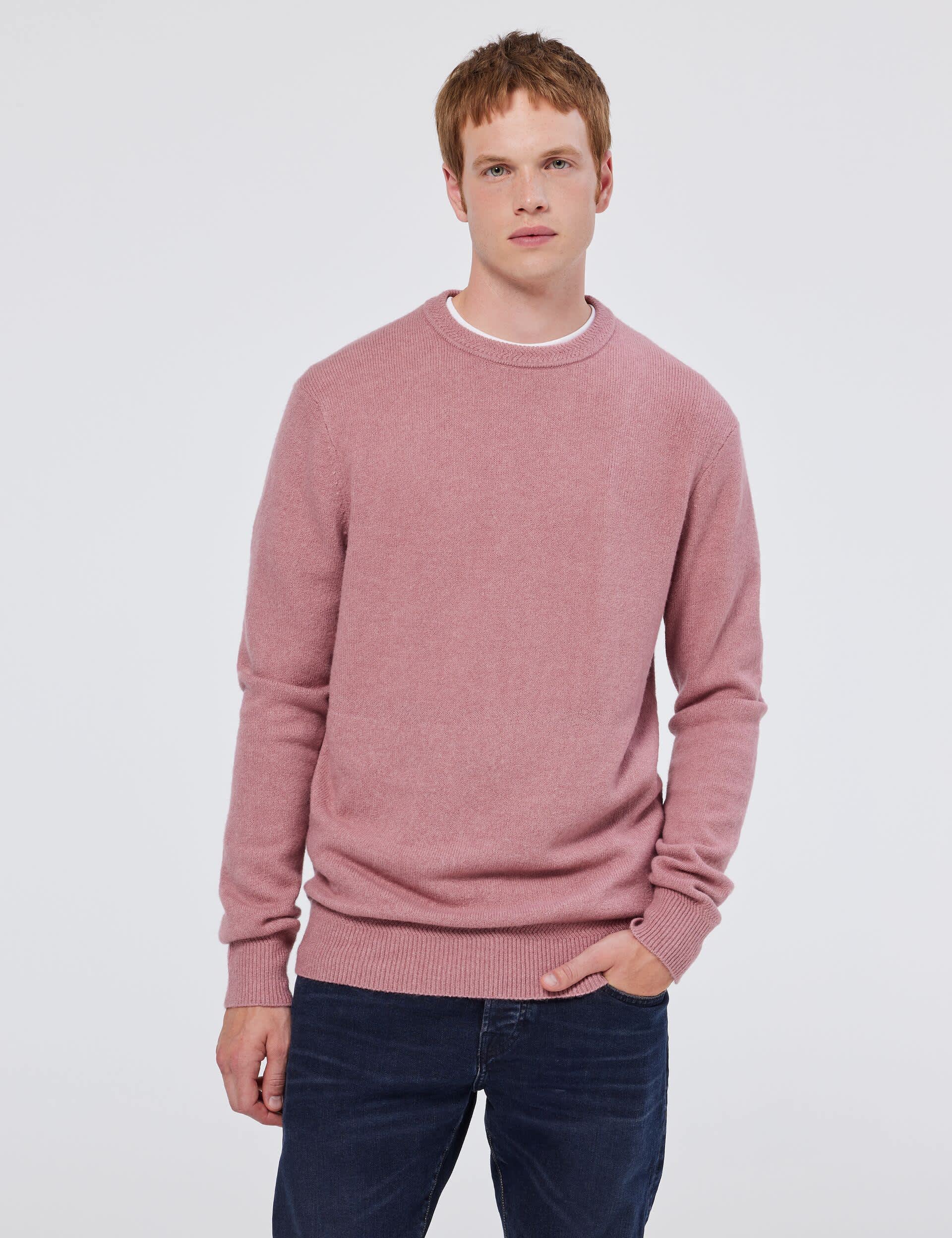 Scotch & Soda Men's Long Sleeve Jumper - Dark Pink, Dark Pink,Navy