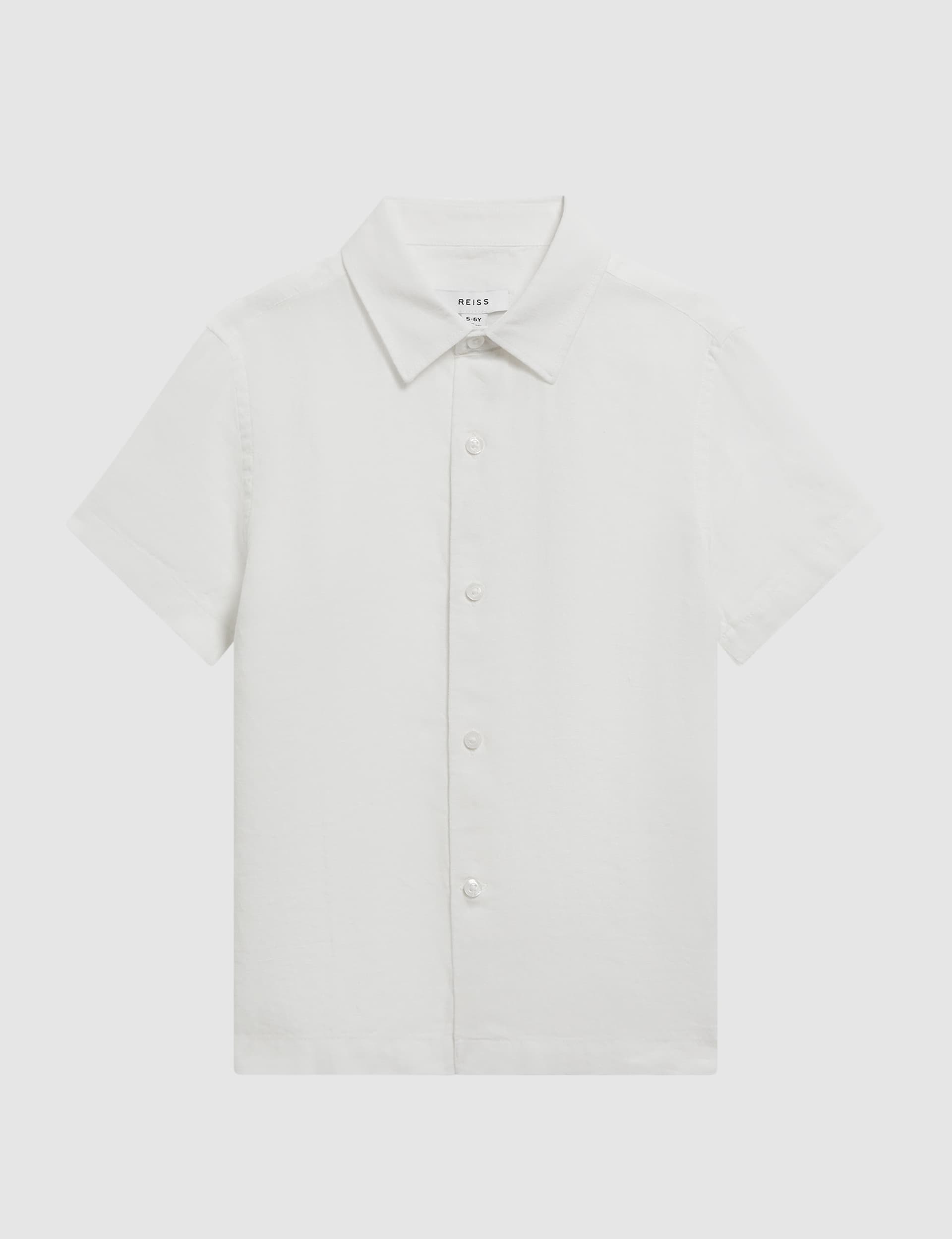 Reiss Boys Pure Linen Shirt (3-14 Yrs) - 4-5 Y - White, White