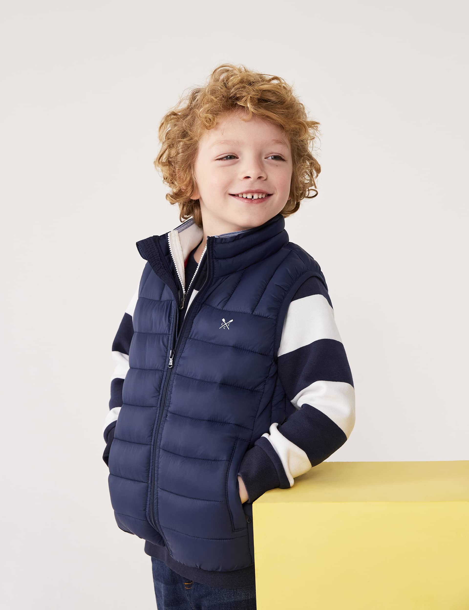 Crew Clothing Boys Lightweight Padded Gilet (3-12 Yrs) - 8-9 Y - Navy, Navy