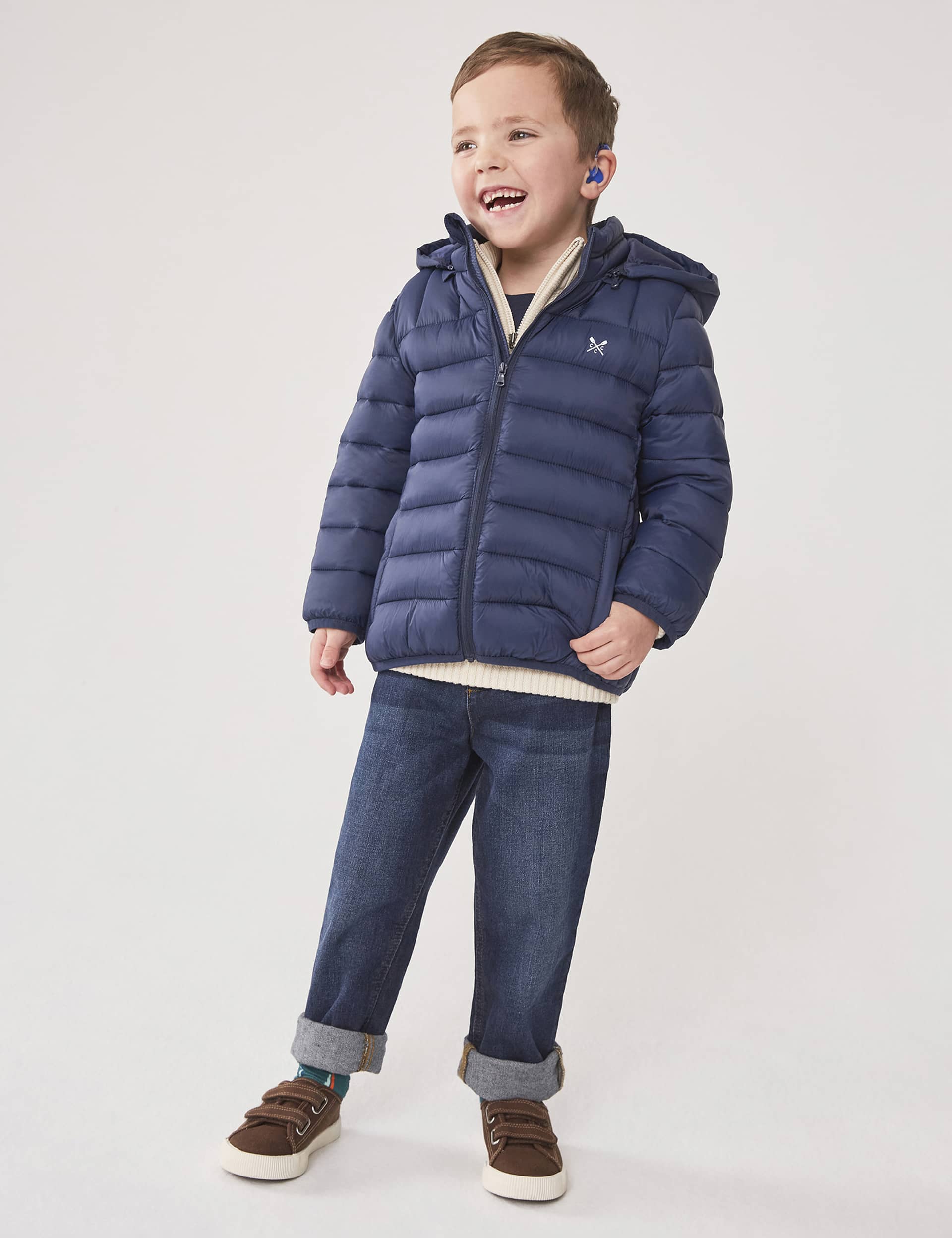 Crew Clothing Boys Lightweight Padded Hooded Jacket (3-12 Yrs)