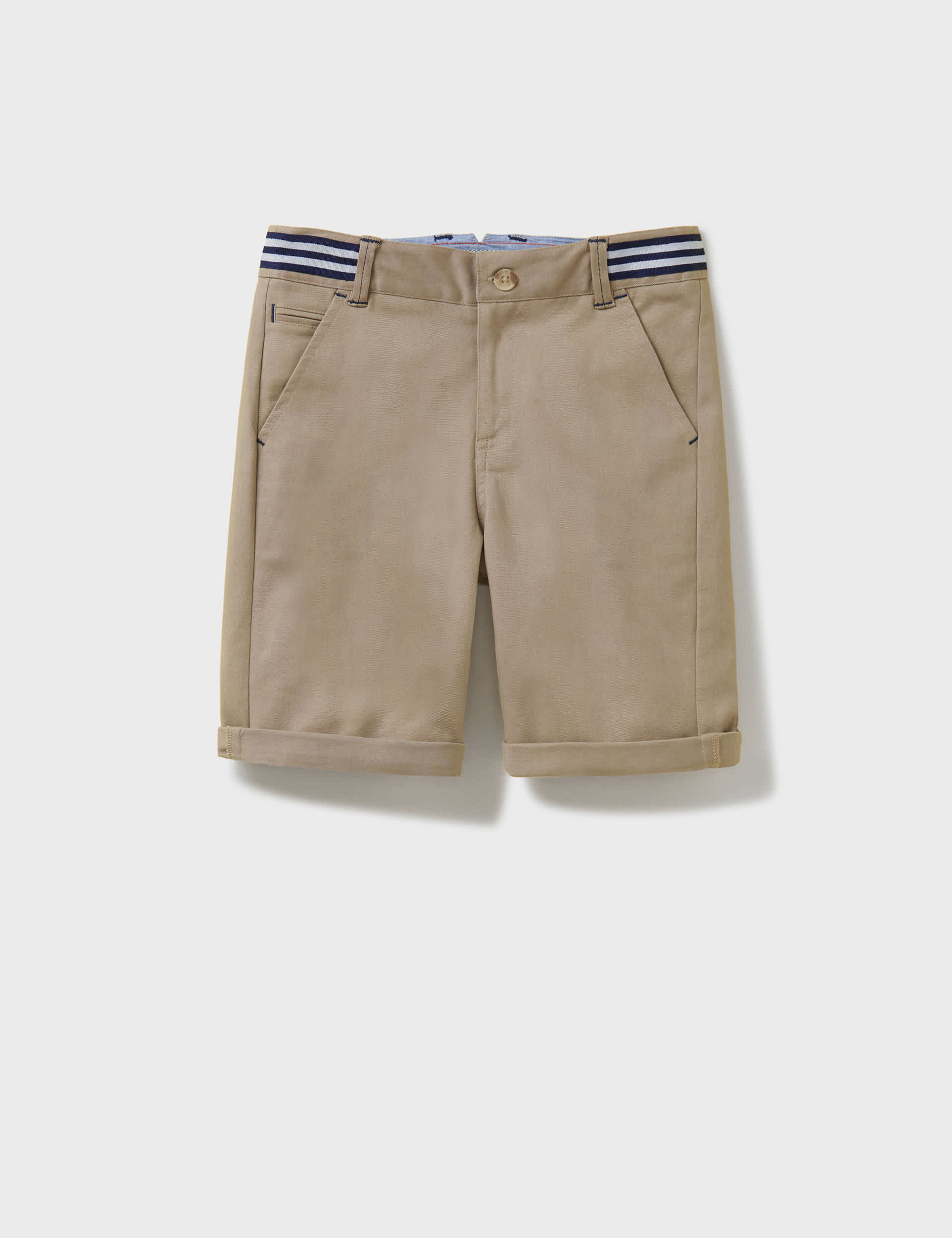 Crew Clothing Boys Cotton Rich Chino Shorts (3-9 Yrs) - 6-7 Y - Beige, Beige