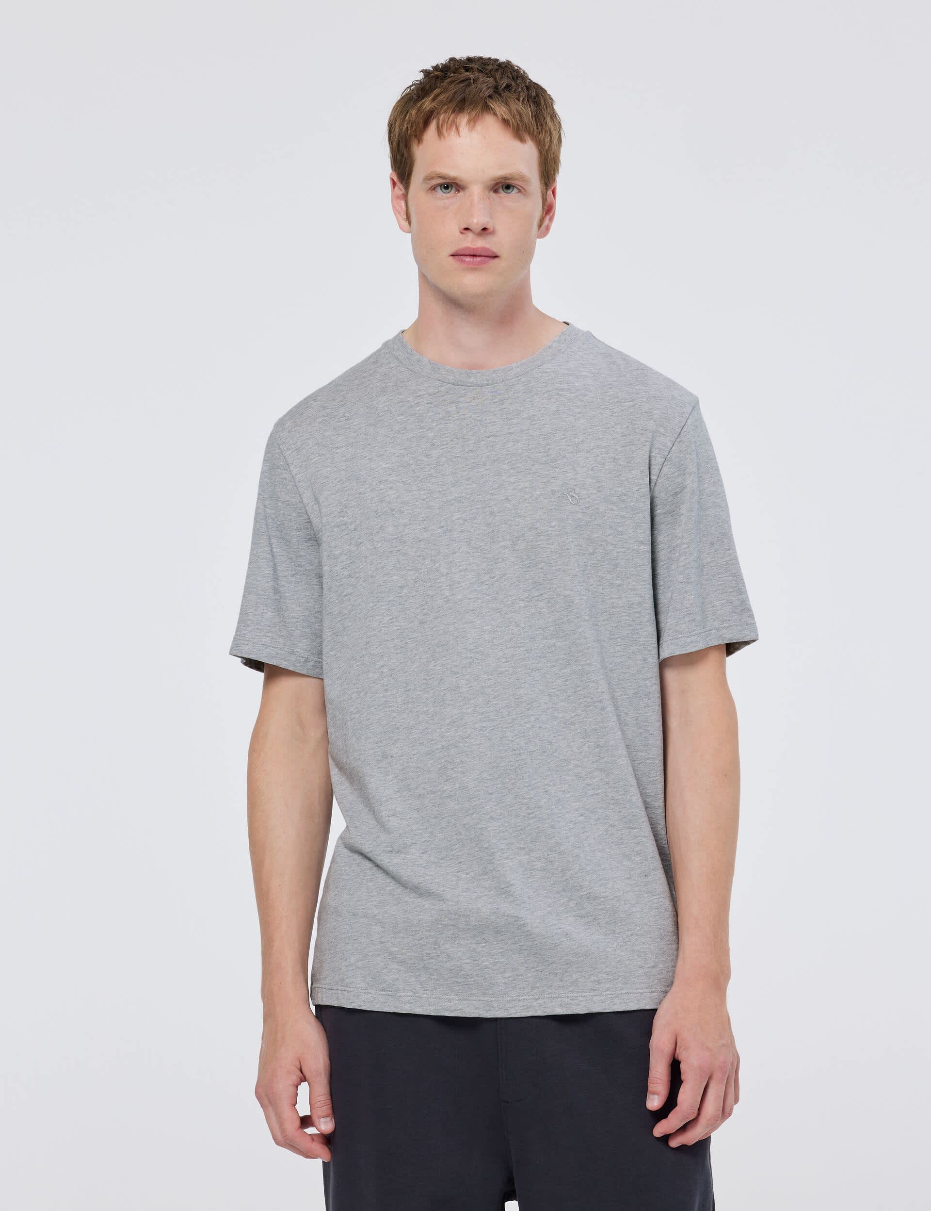 Scotch & Soda Men's Pure Cotton T-Shirt - L - Grey, Grey,Black,Navy