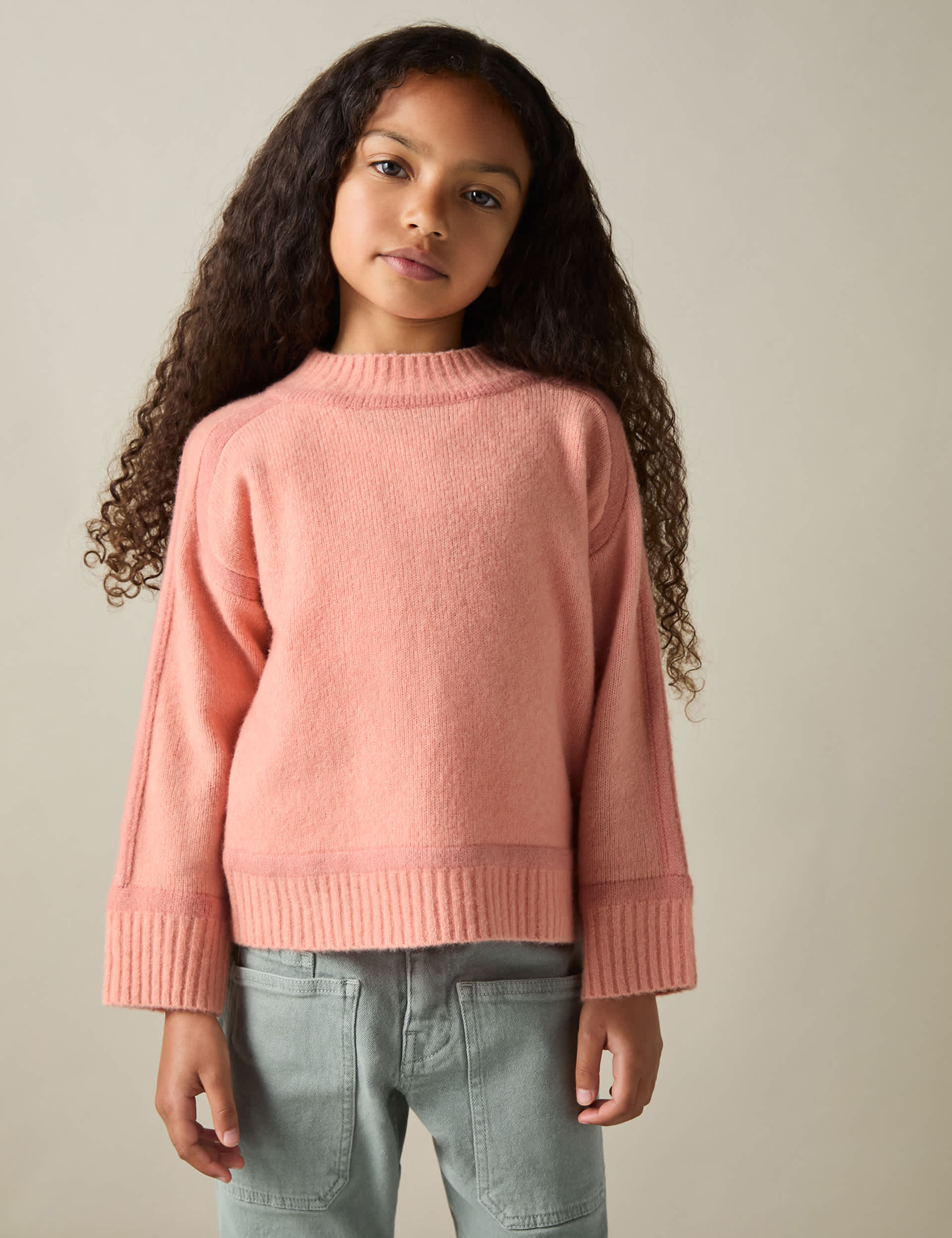 Reiss Girls Striped Jumper (4-14 Yrs) - 9-10Y - Pink, White,Pink