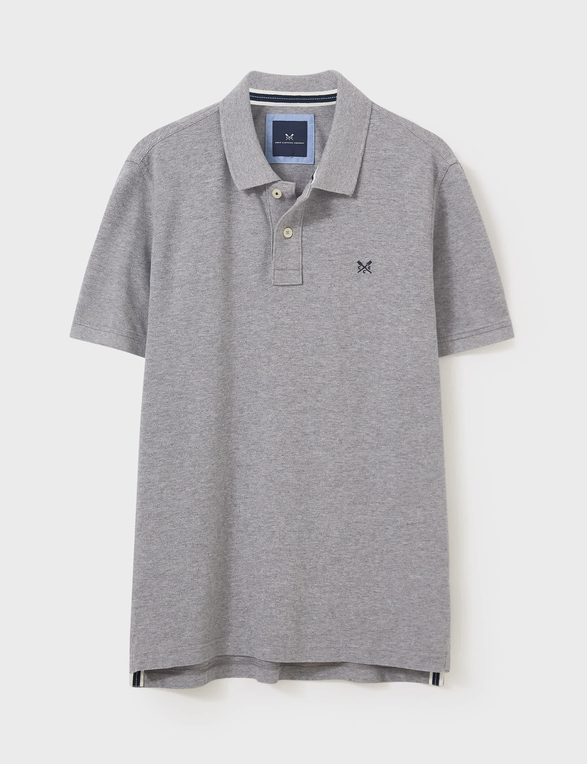 Crew Clothing Men's Pure Cotton Pique Polo Shirt - XL - Grey Marl, Blue,Grey,Grey Marl