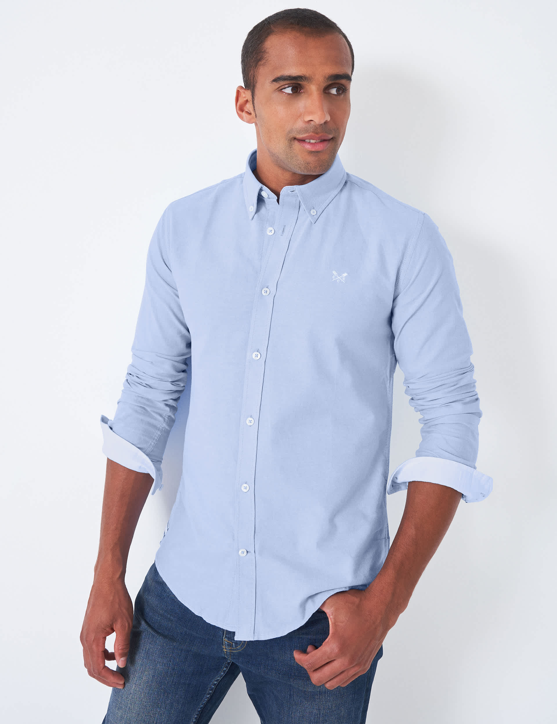 Crew Clothing Men's Slim Fit Pure Cotton Oxford Shirt - XXL - Blue, Blue,Light Pink,White