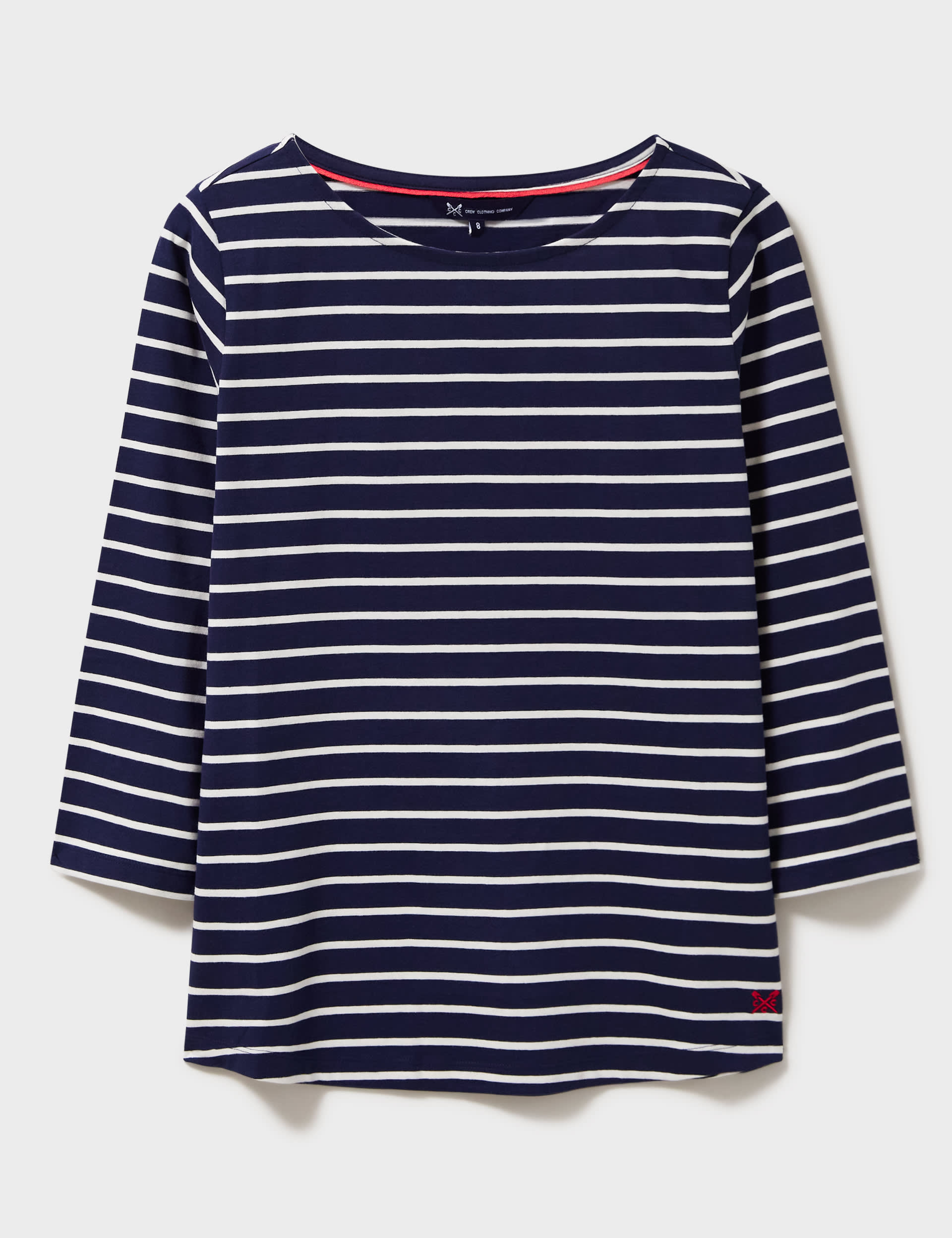 Crew Clothing Women's Jersey Striped Top - 10 - Navy Mix, Navy Mix,White Mix