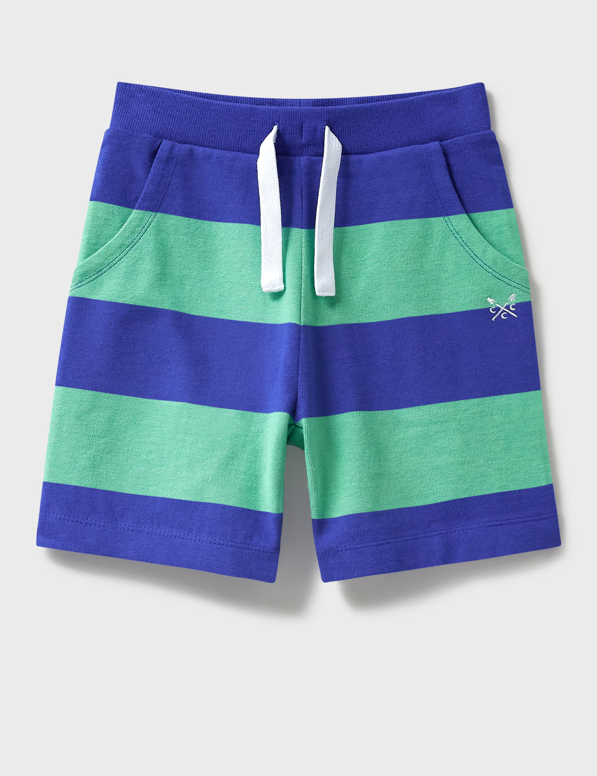 Crew Clothing Boys Pure Cotton Striped Shorts (3-12 Yrs) - 5-6 Y - Navy Mix, Navy Mix