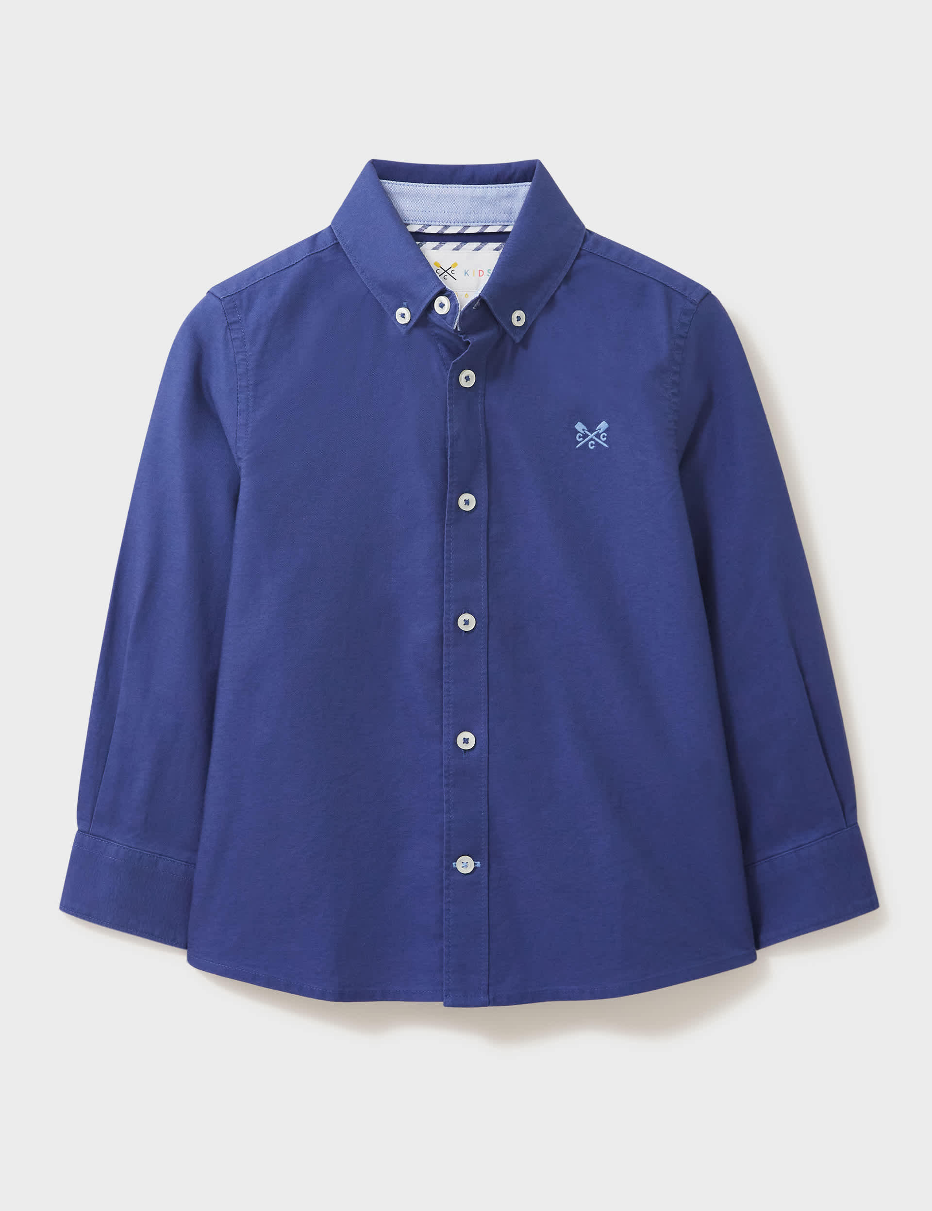 Crew Clothing Boys Pure Cotton Oxford Shirt (3-12 Yrs) - 6-7 Y - Navy, Navy