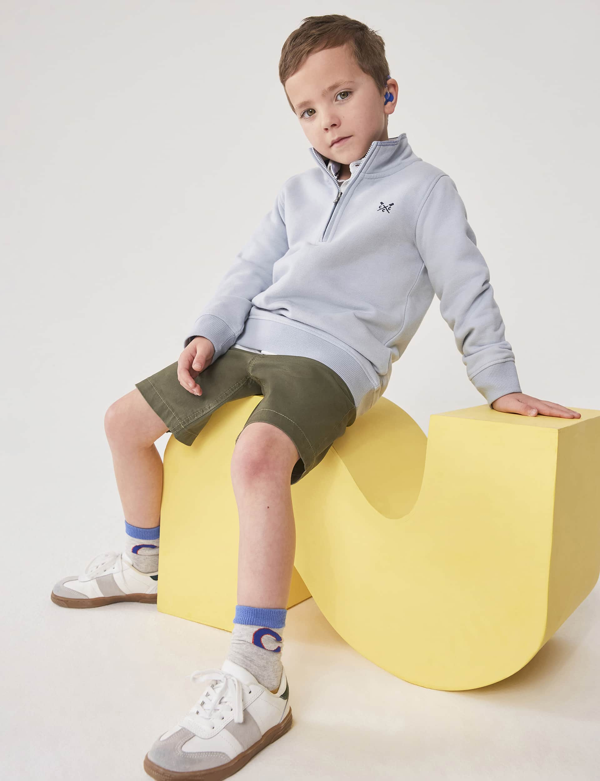 Crew Clothing Boys Cotton Rich Mini Me Sweatshirt (3-12 Yrs) - 7-8 Y - Light Blue, Light Blue