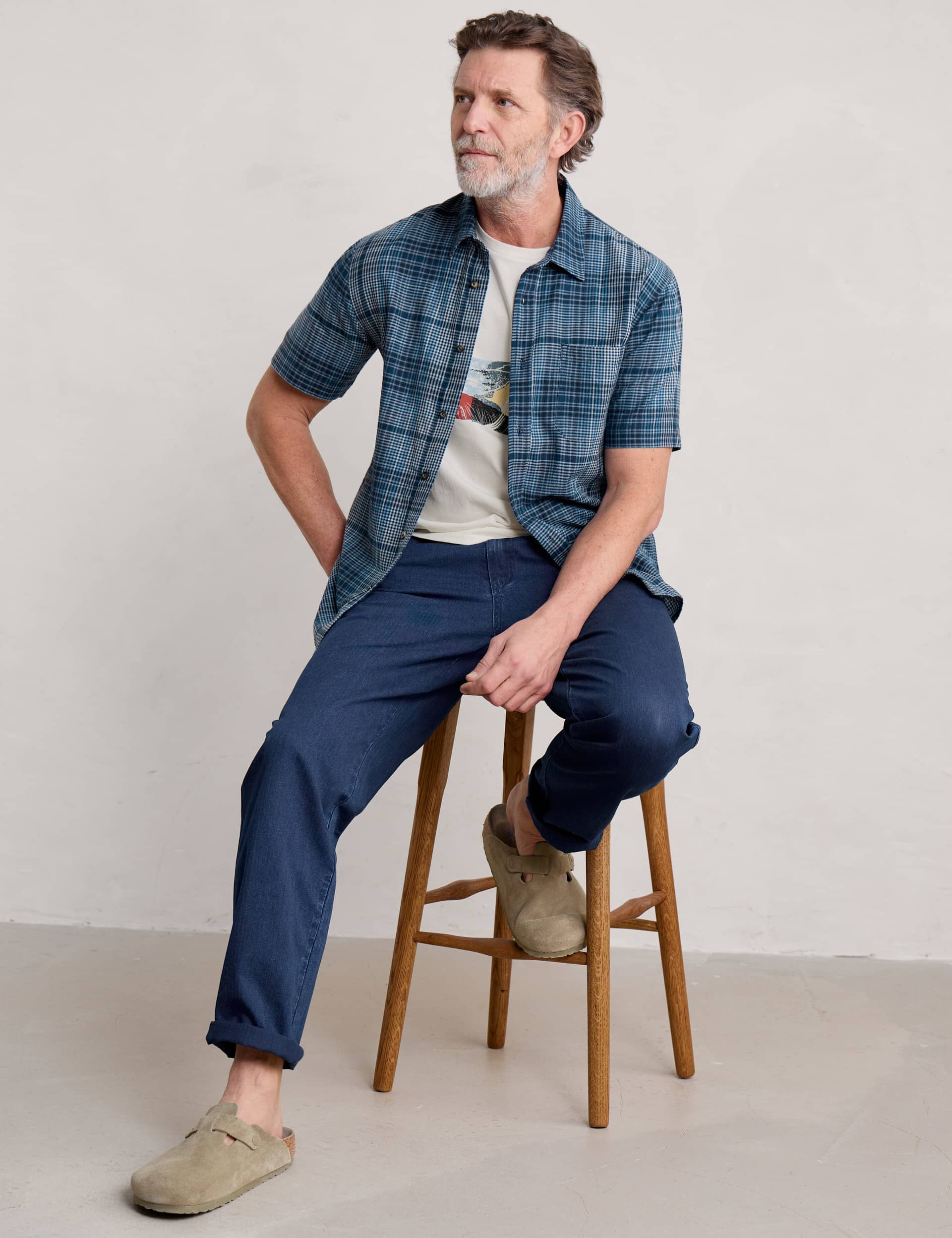 Seasalt Cornwall Men's Organic Cotton Checked Shirt