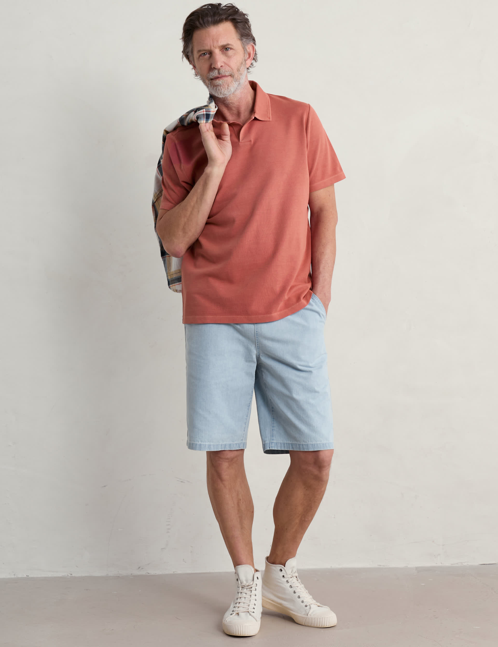 Seasalt Cornwall Men's Pure Cotton Pique Polo Shirt