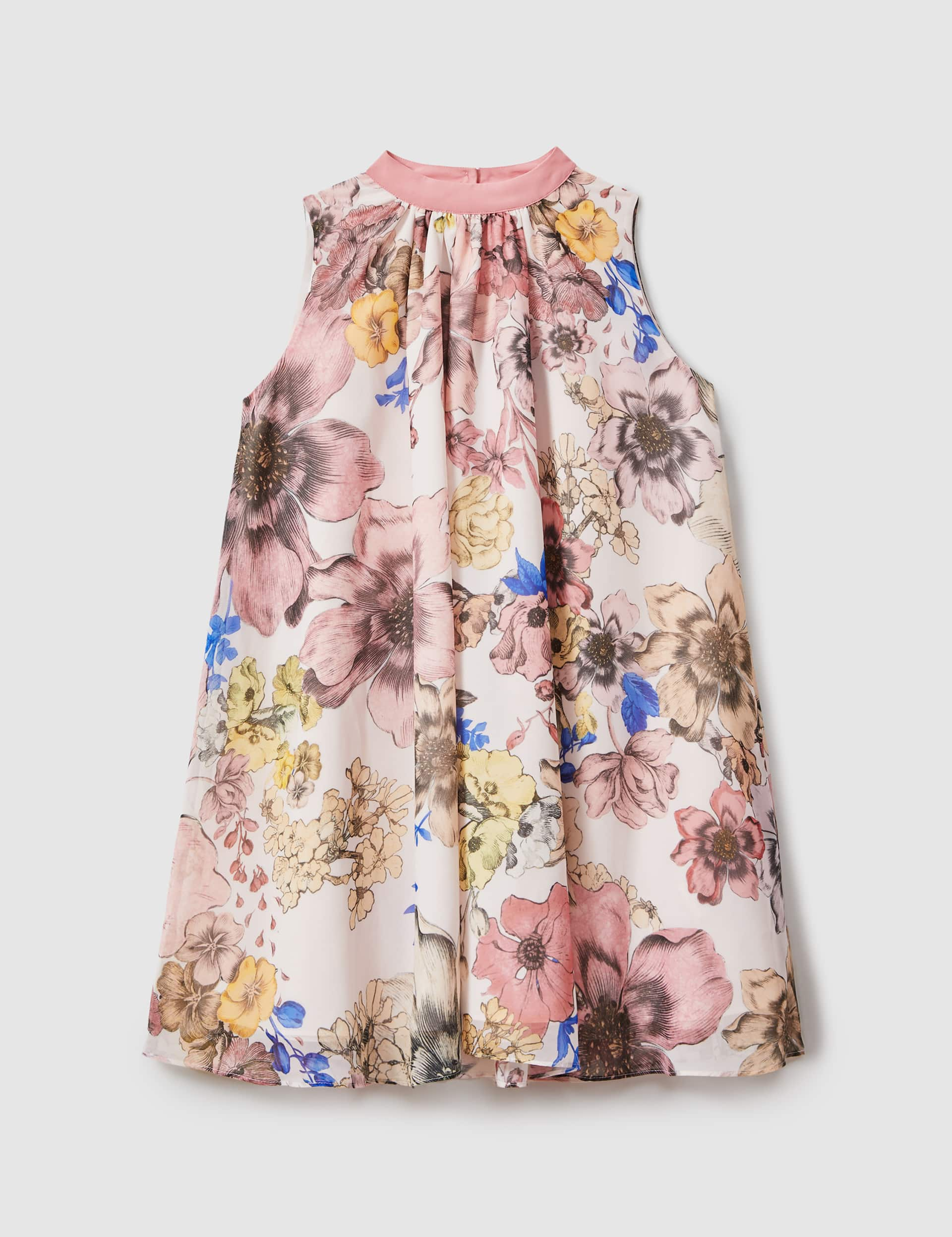 Reiss Girls Floral Dress (4-14 Yrs) - 10-11 - Pink Mix, Pink Mix