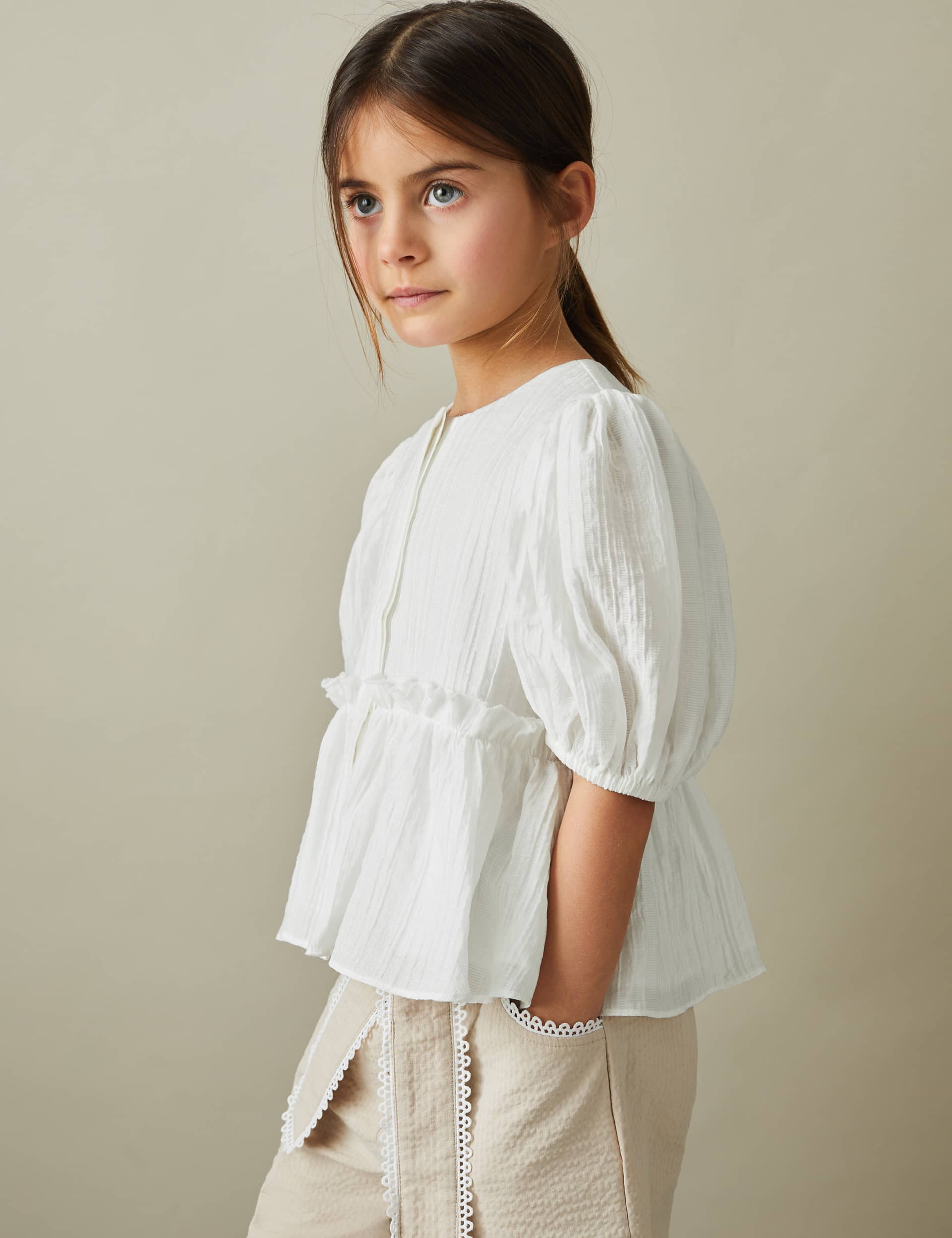 Reiss Girls Textured Top (4-14 Yrs)