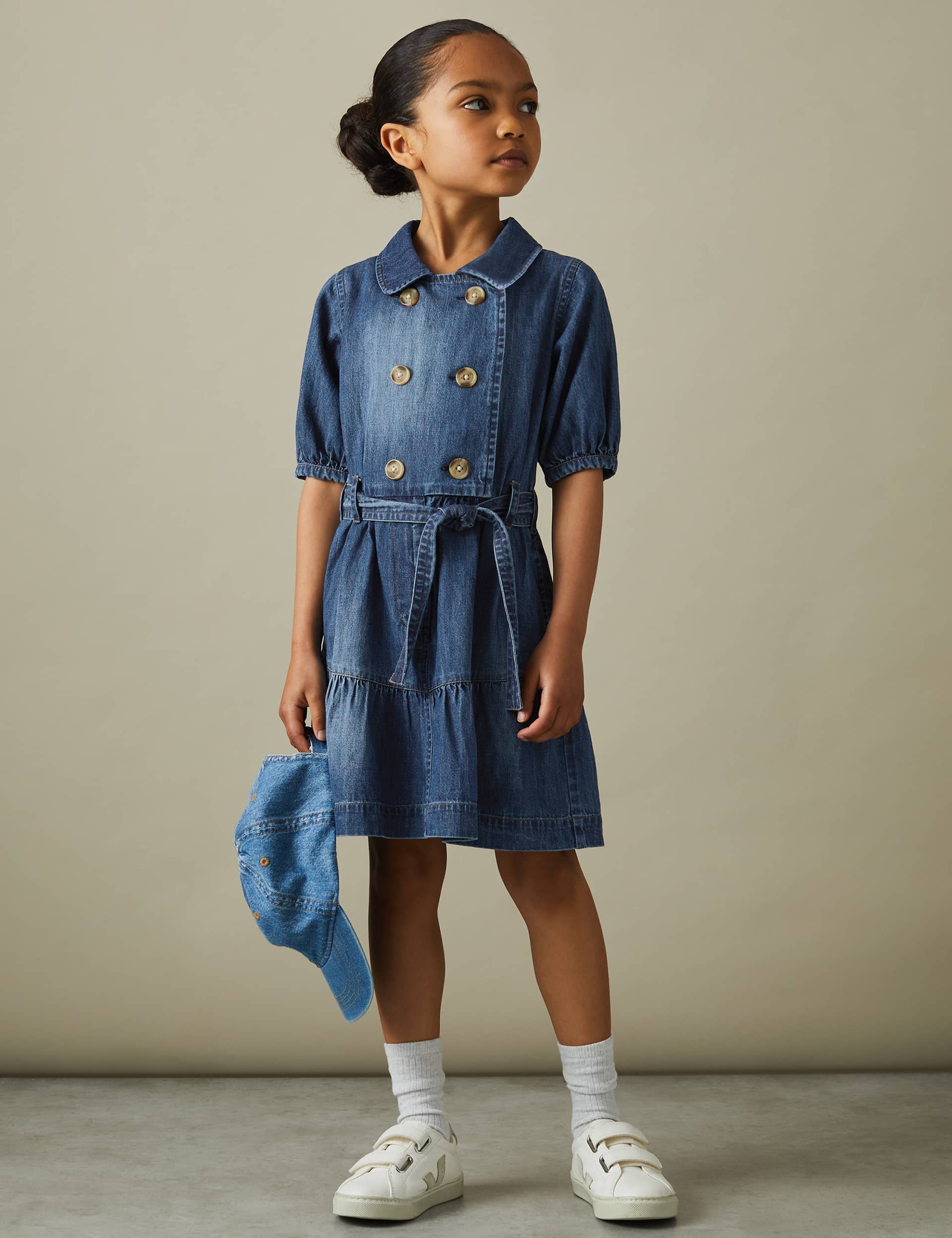 Reiss Girls Denim Dress (4-14 Yrs) - 9-10Y - Blue, Blue