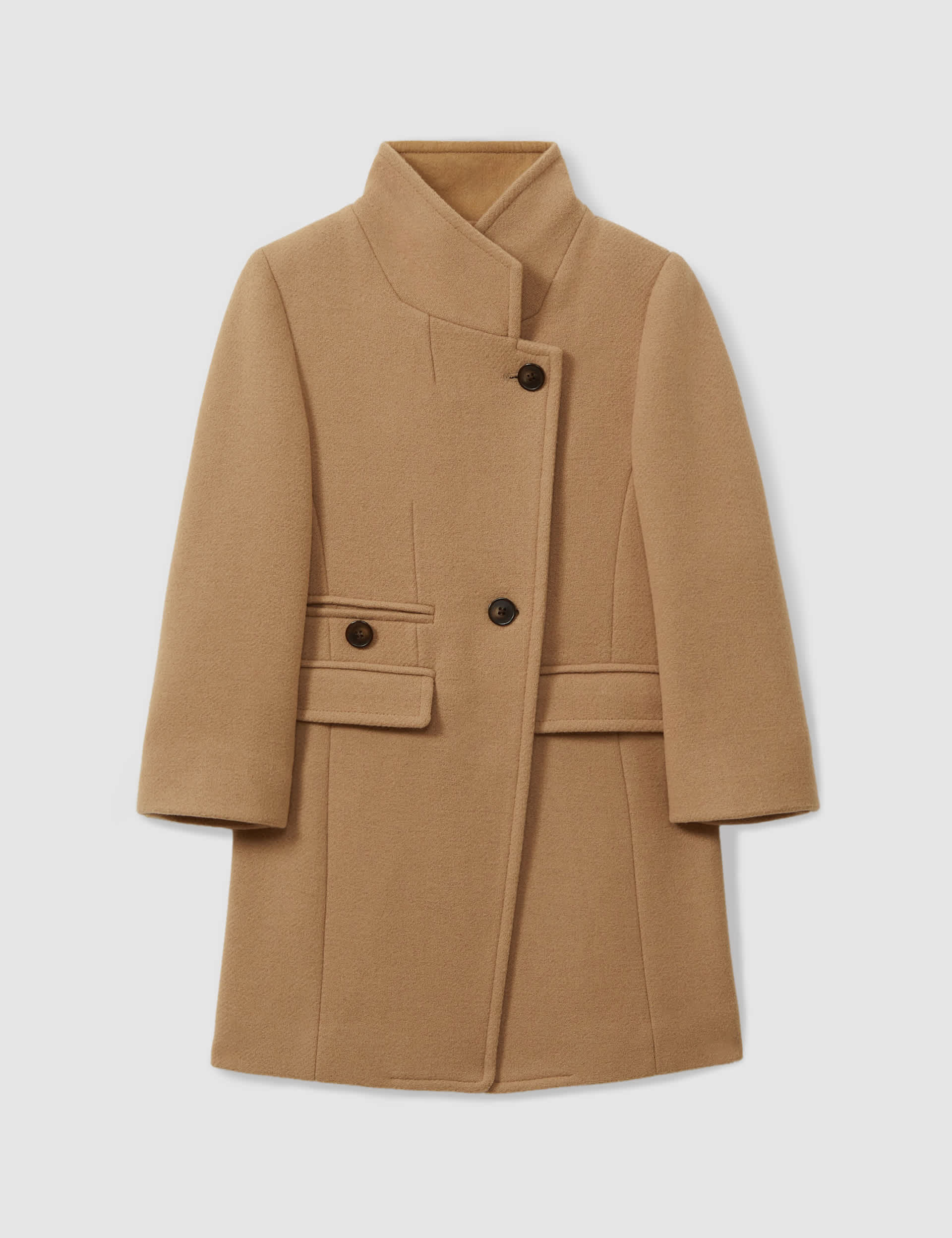 Reiss Girls Wool Blend Coat (4-14 Yrs) - 8-9 Y - Tan, Tan