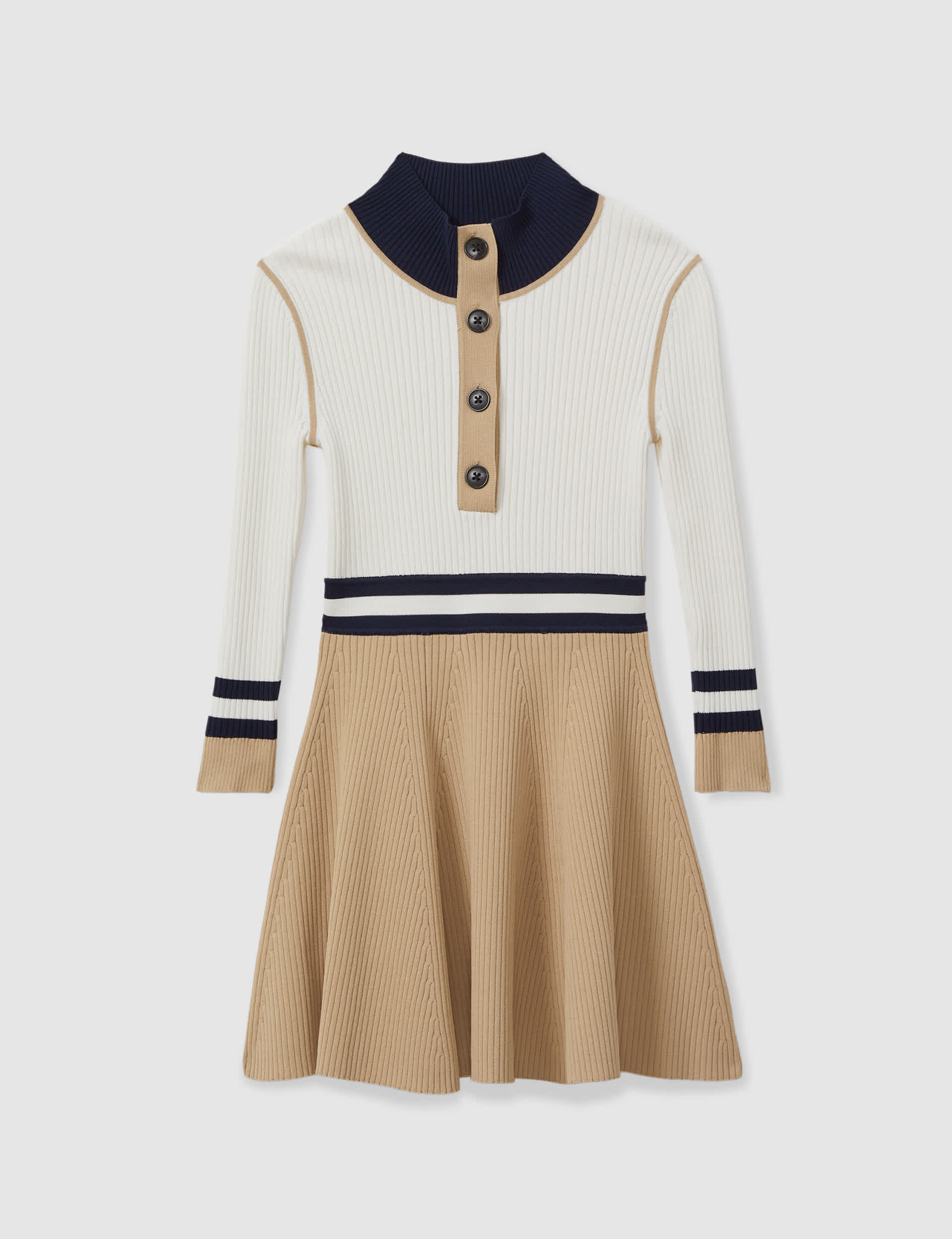 Reiss Girls Colour Block Dress (4-14 Yrs) - 10-11 - Tan, Tan