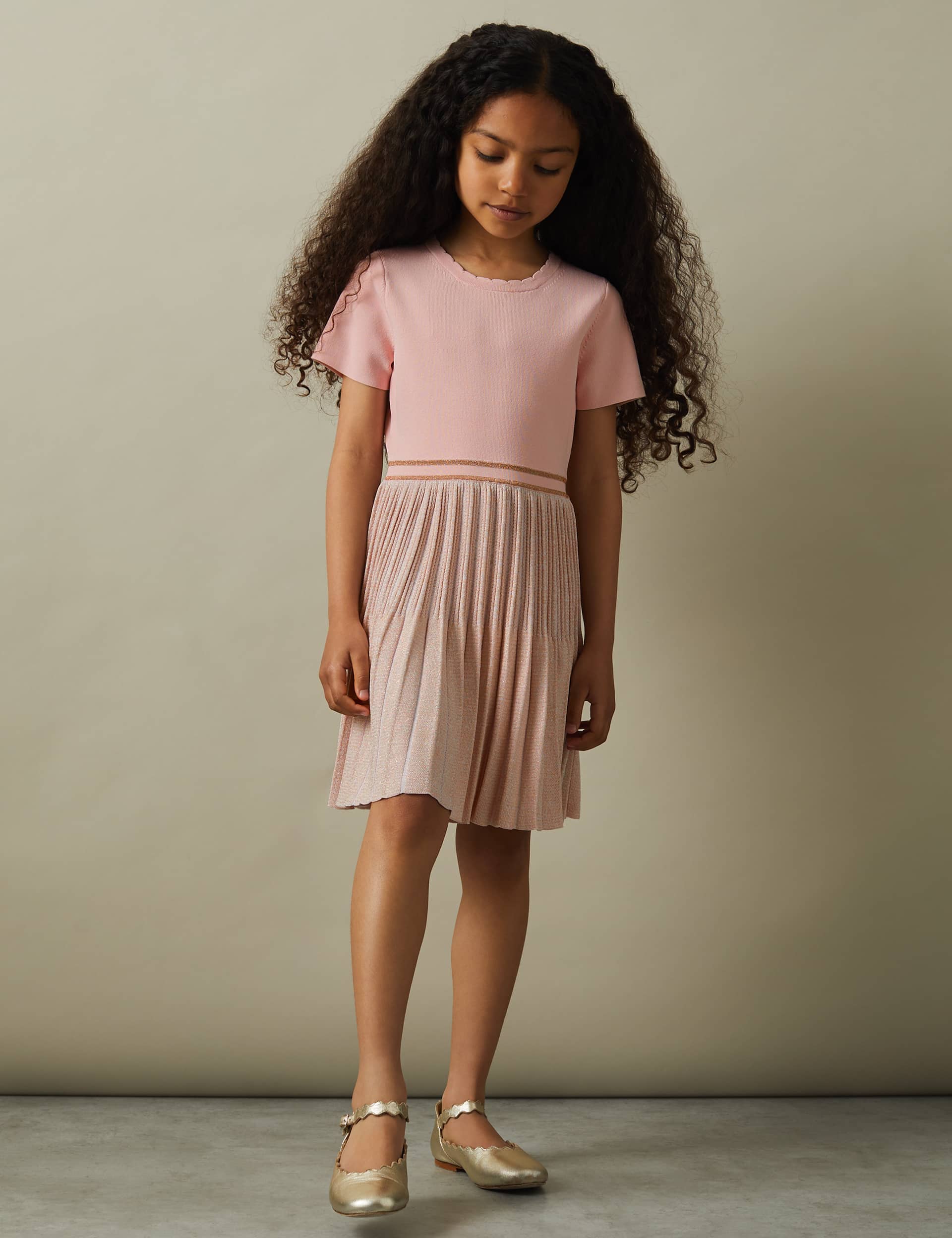 Reiss Girls Pleated Dress (4-14 Yrs) - 9-10Y - Pink, Pink