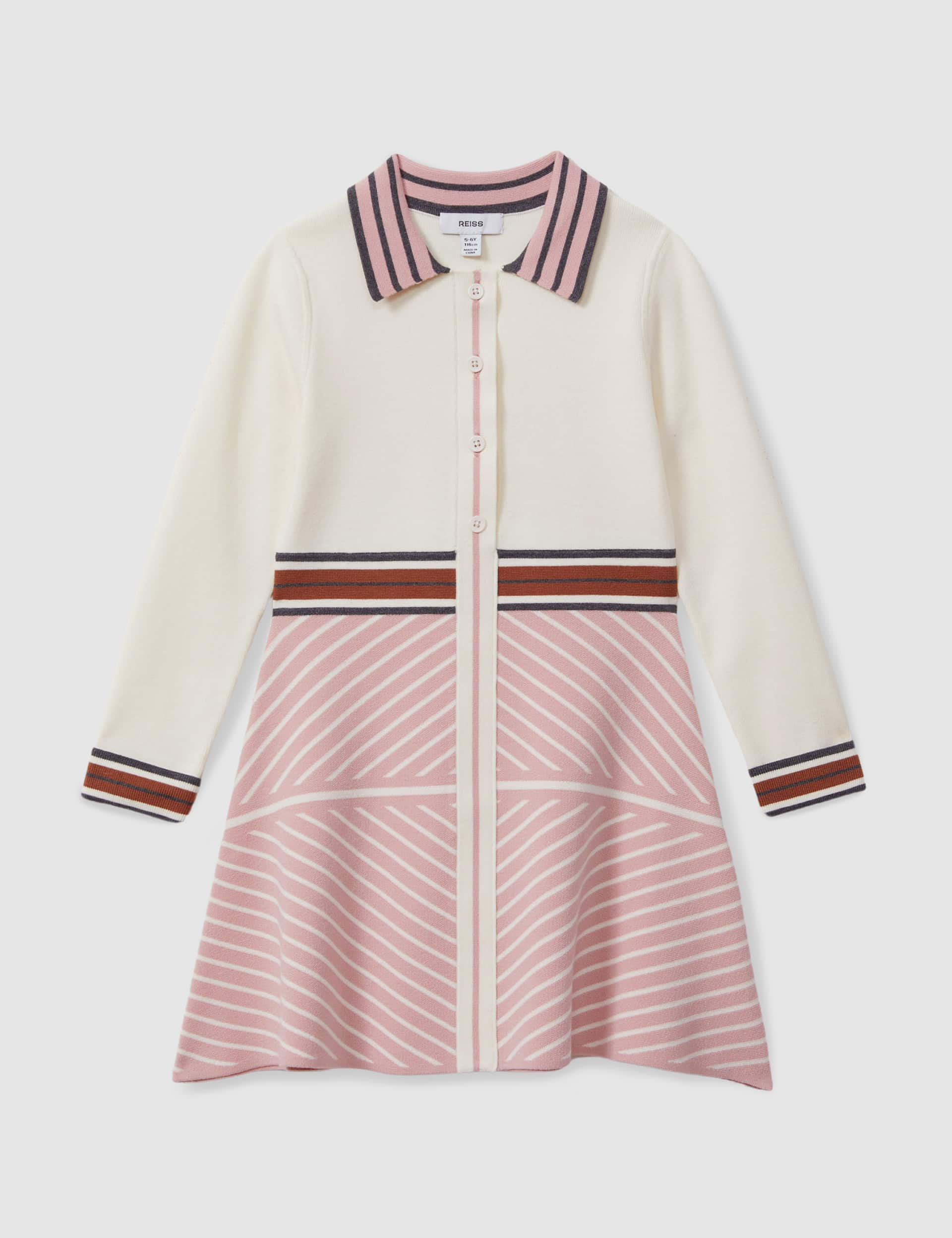 Reiss Girls Colour Block Dress (4-14 Yrs) - 8-9 Y - Pink, Pink