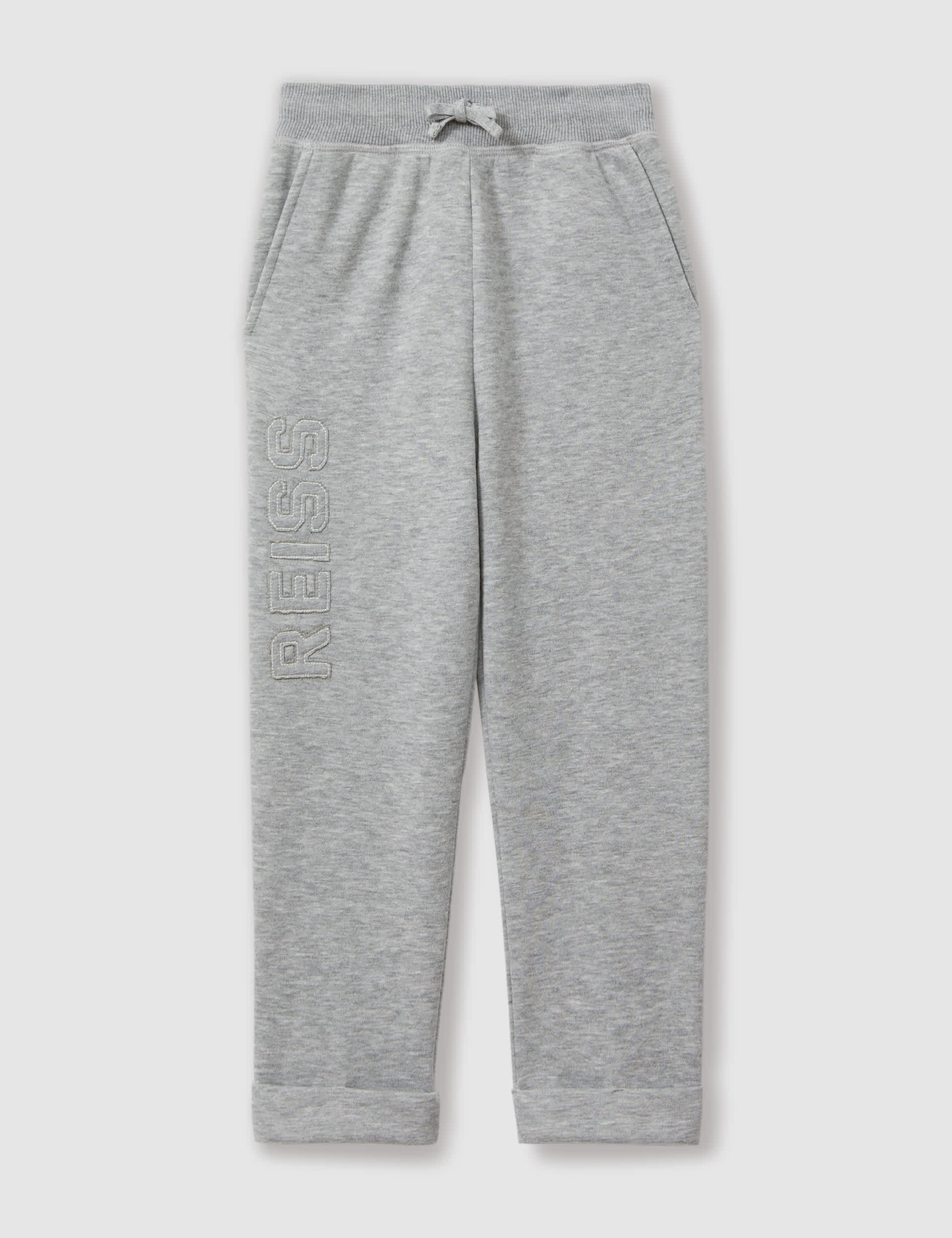 Reiss Girls Cotton Blend Logo Appliqu Joggers (4-14 Yrs) - 7-8 Y - Grey, Grey